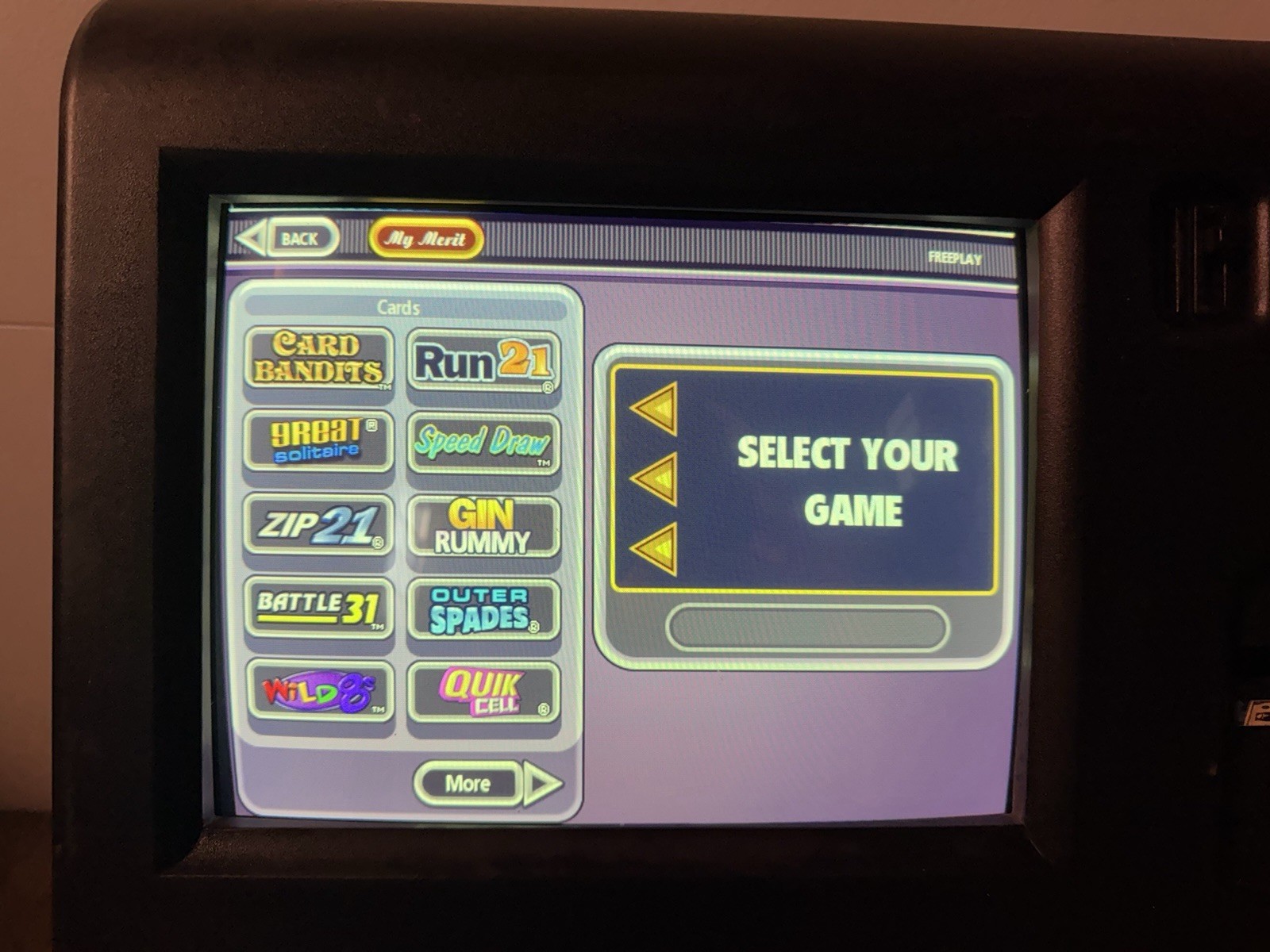 2008 Merit Megatouch Force Radion Bartop Touchscreen Arcade Game