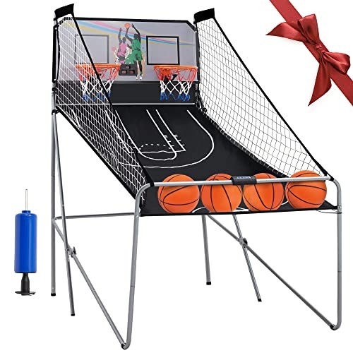 Foldable Electronic Dual Basketball Arcade Game 2 Player