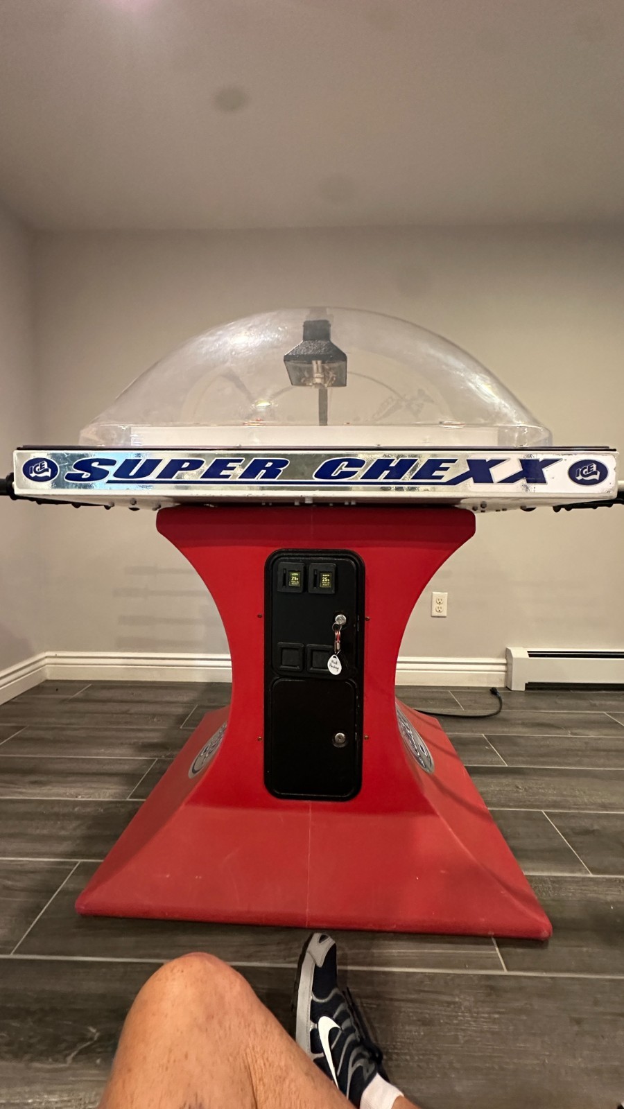SUPER CHEXX Bubble Hockey Arcade Table – USA vs Canada – Coin Op – Great Condit!