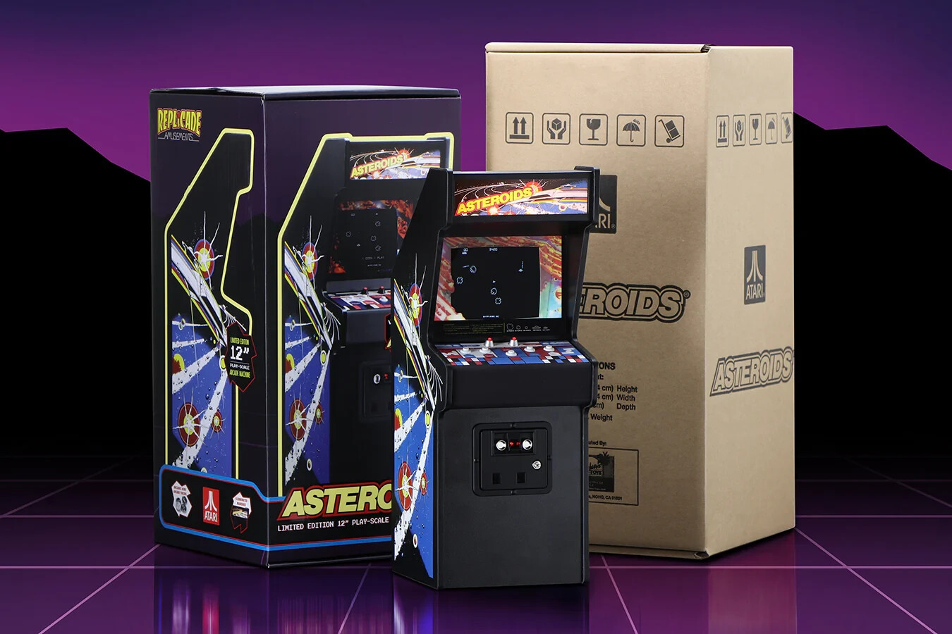 NEW WAVE TOYS REPLICADE ASTEROIDS ARCADE VIDEO GAME ATARI 1/6 NEW SEALED *US*