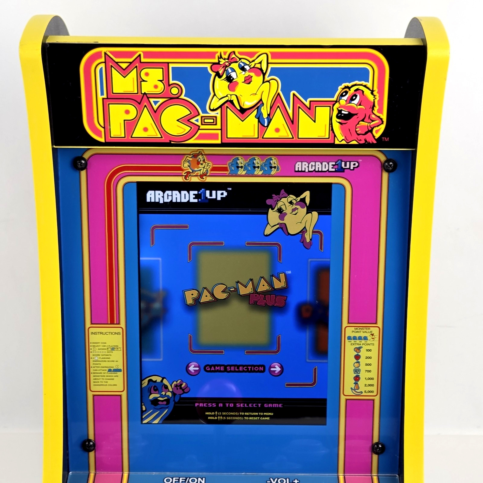 Arcade 1 Up Ms Pacman Dig Dug II Galaga Pacman Plus 8261 Countercade 4 in 1