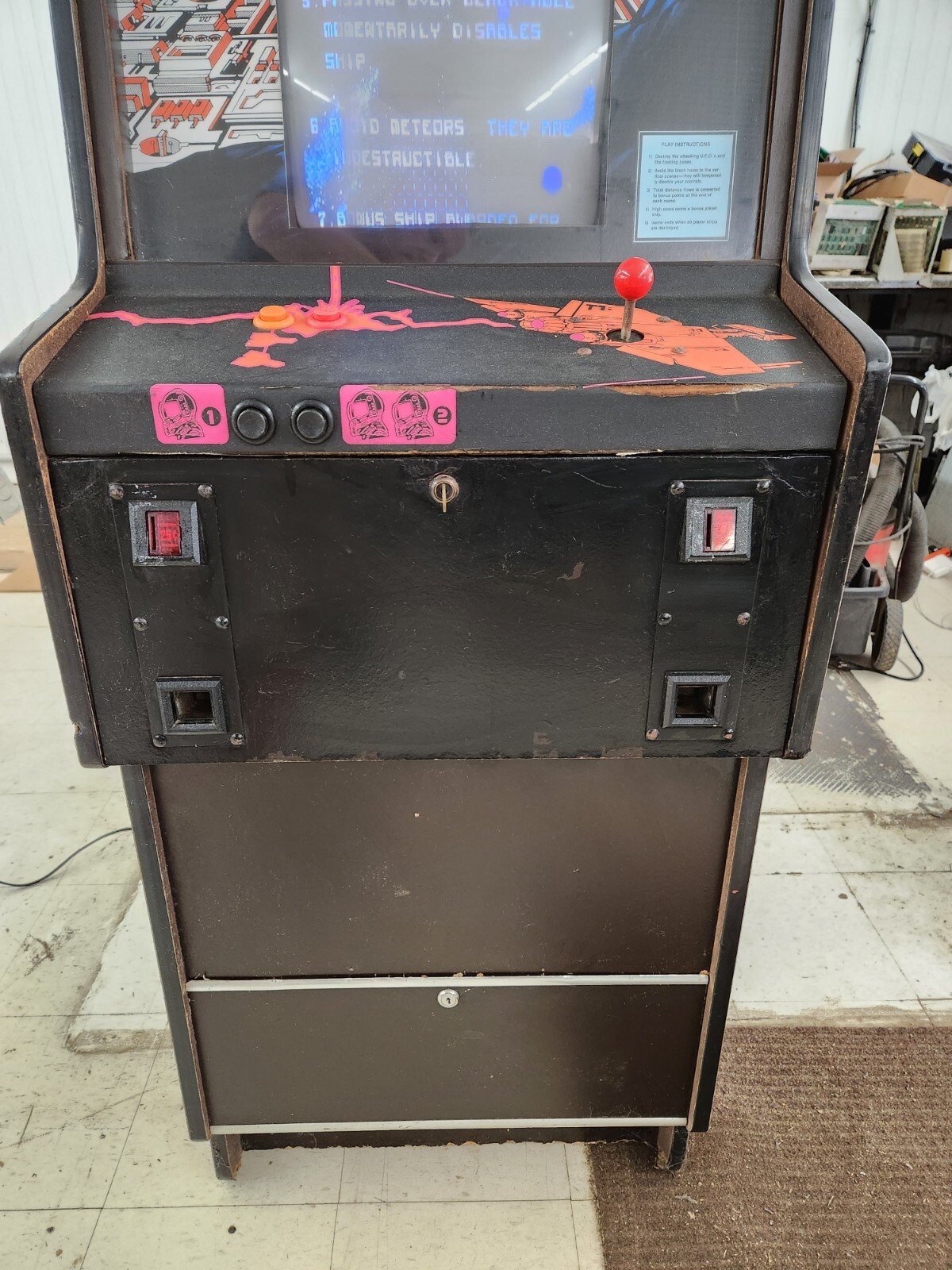 Rare Dedicated 1981 Sega Gremlin SPACE ODYSSEY video arcade game -FREE SHIPPING