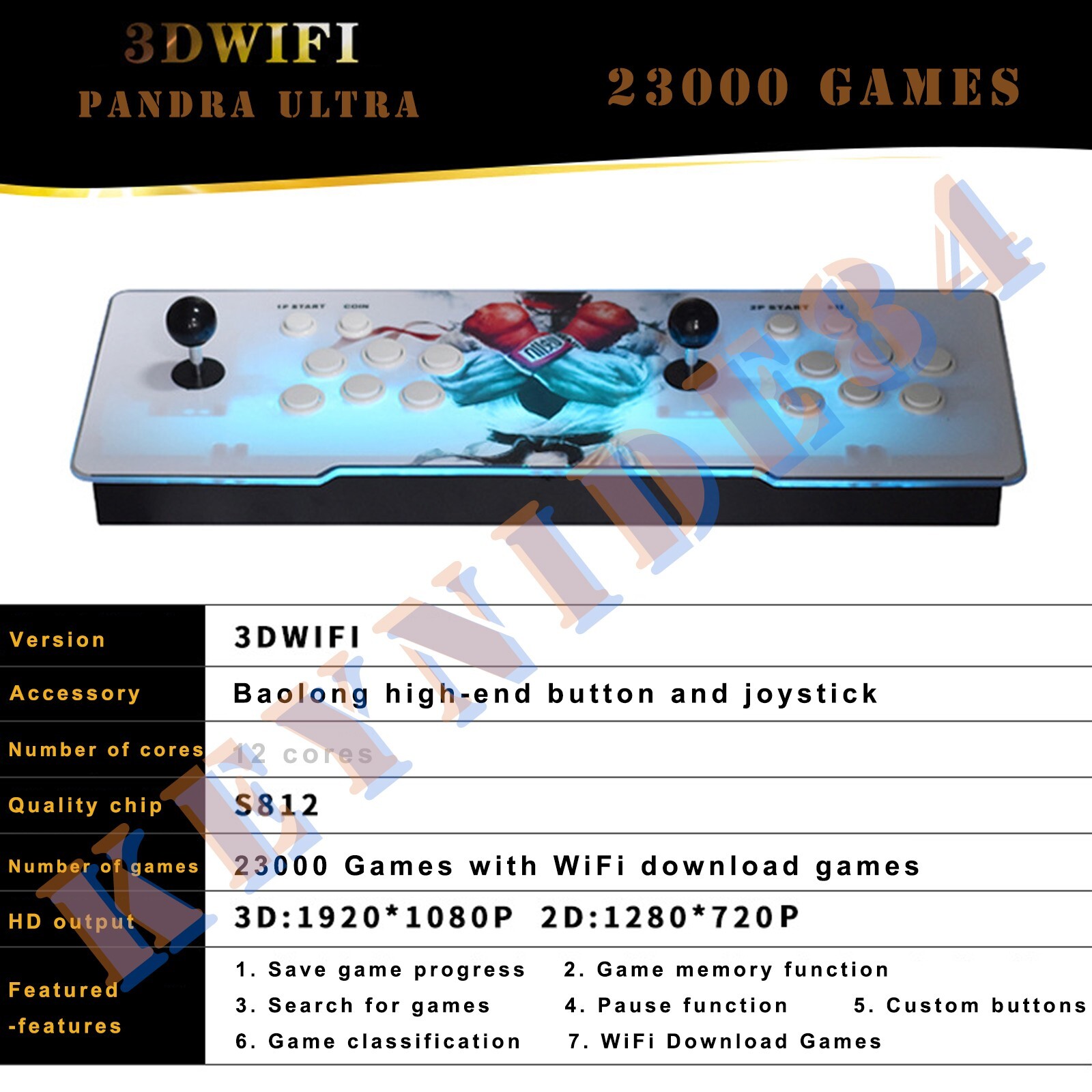 23000 Games 3D WiFi Retro Game Arcade Pandora’s Box Console Double Stick HD
