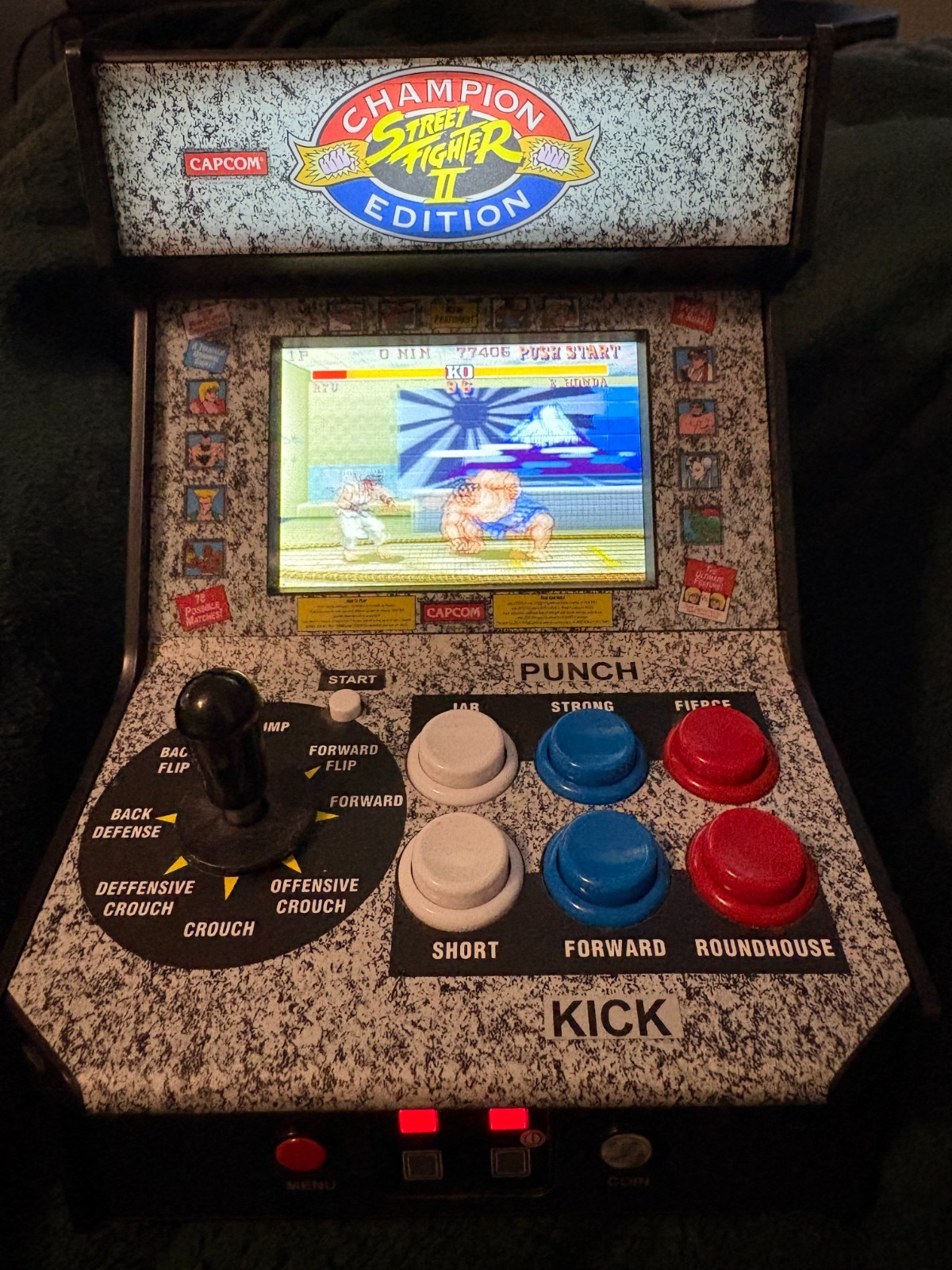 STREET FIGHTER II: Champion Edition Micro Arcade Game, fully functional