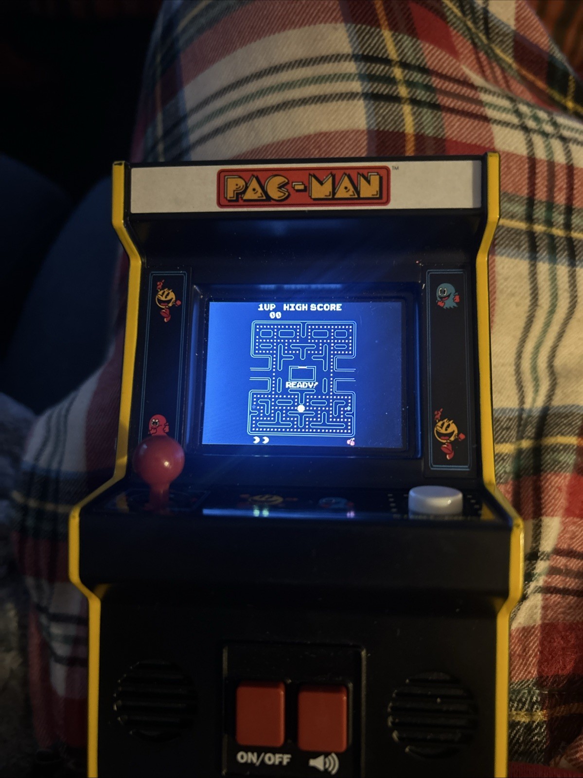 Basic Fun Pac-Man Handheld Mini Arcade Game Bandai Namco Pacman Tested Working