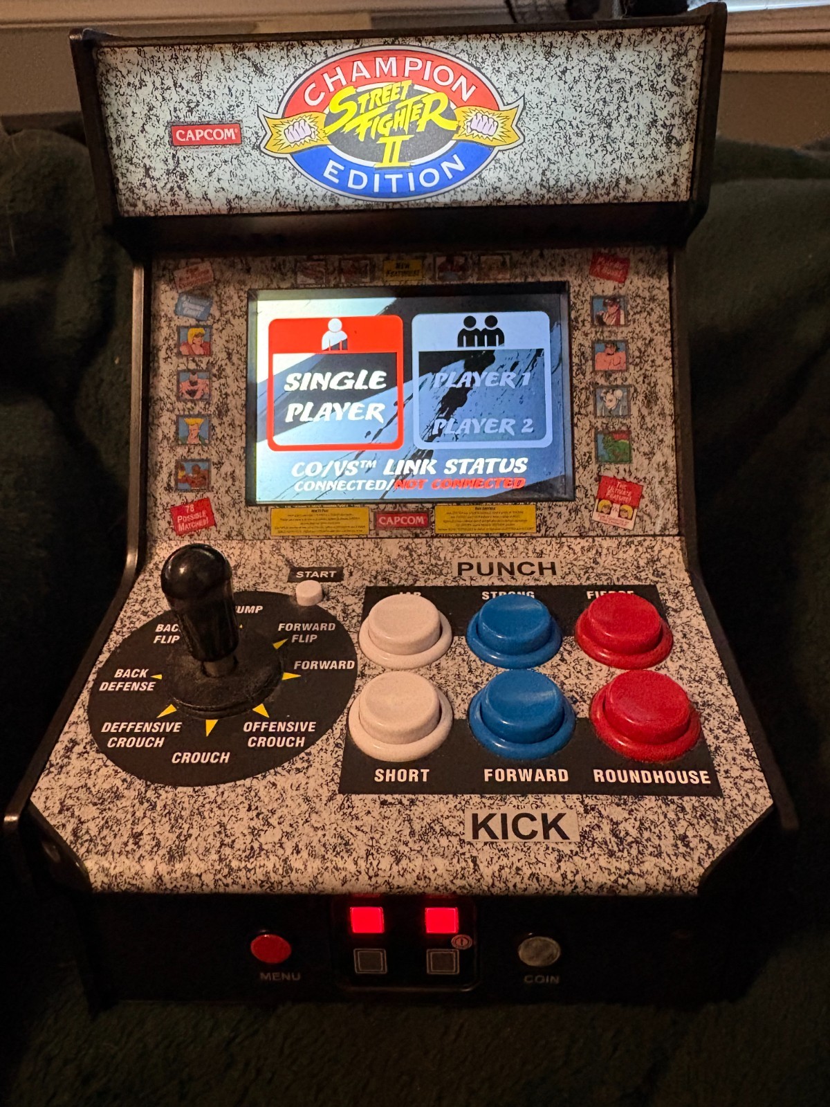 STREET FIGHTER II: Champion Edition Micro Arcade Game, fully functional
