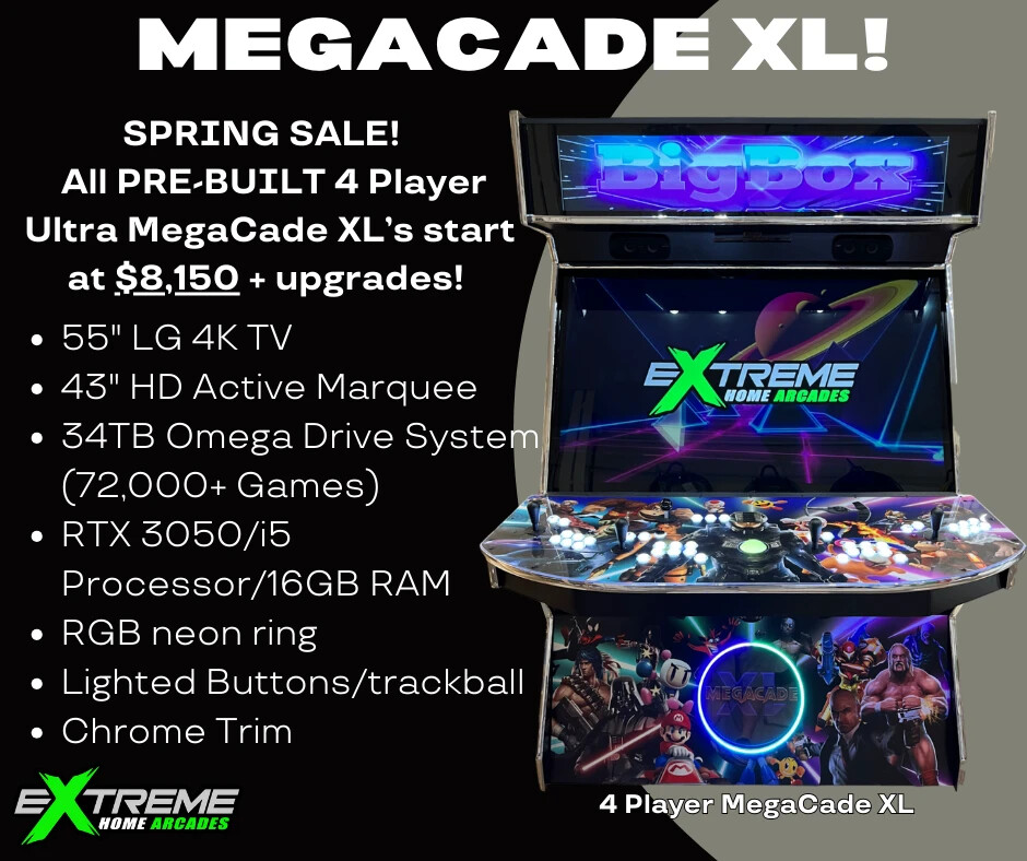 Arcade Ultra 4 Player MegaCade XL – Ready Quickly