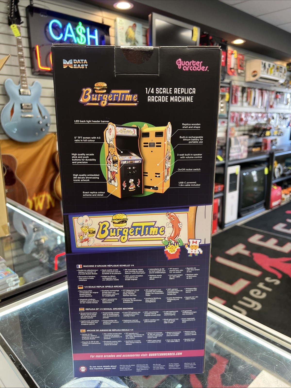 Numskull Quarter Arcades – Burger Time Mini Arcade – 1/4 Scale Original ROM