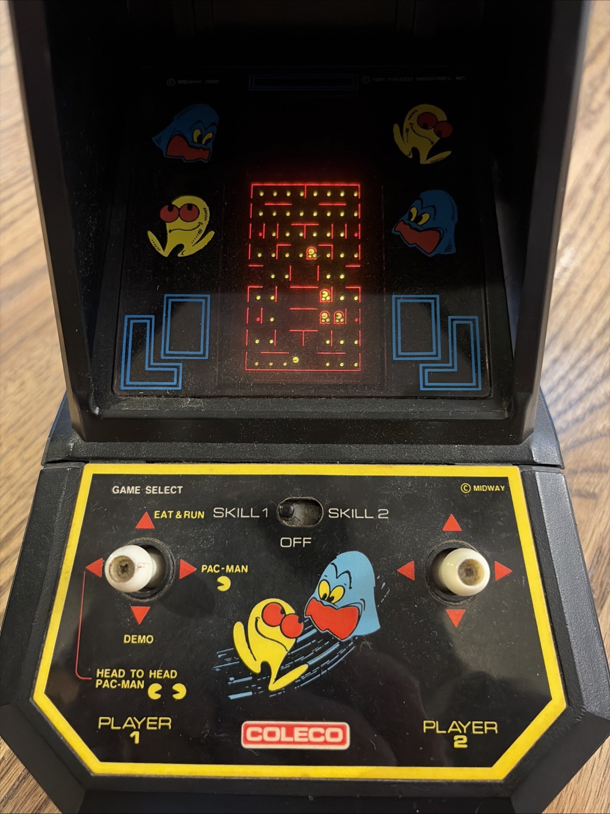 Vintage Coleco Pac-Man Tabletop Mini Arcade Game w/ Manual – tested, works