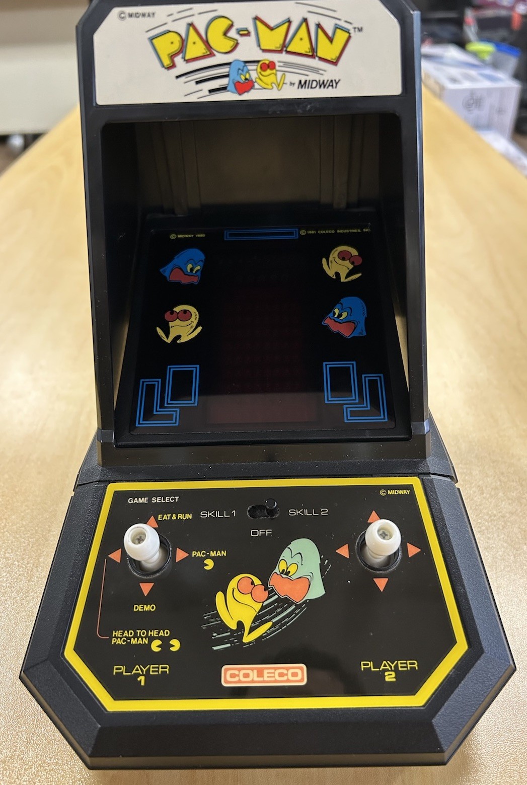 Midway Coleco PAC-MAN Mini Arcade Game 77324A 2390 Japan 1981 Battery Operated
