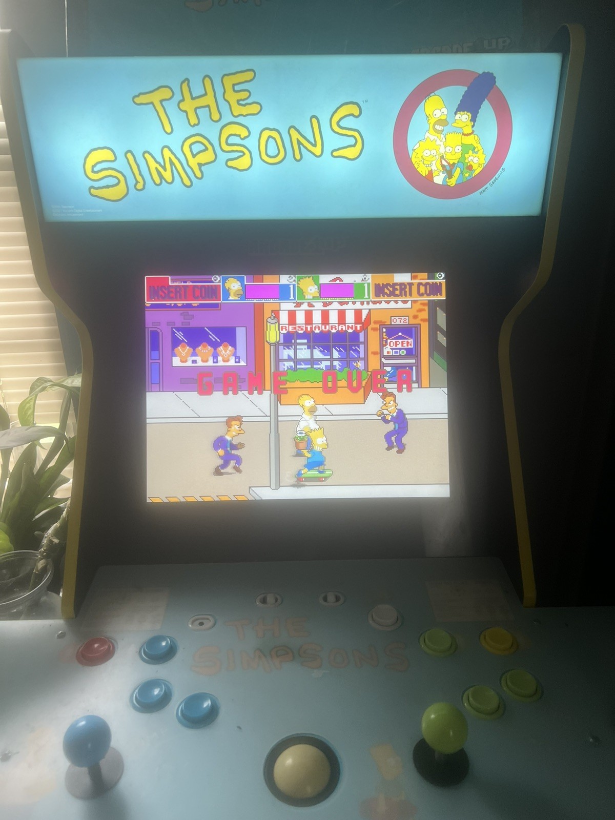Arcade1up The Simpsons 4-Player Video Arcade Mach. New, Assembled W/ Riser,
