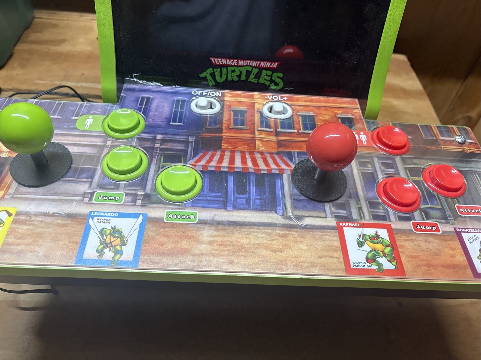Arcade1Up Teenage Mutant Ninja Turtles Countercade 2 Games in 1 Cabinet