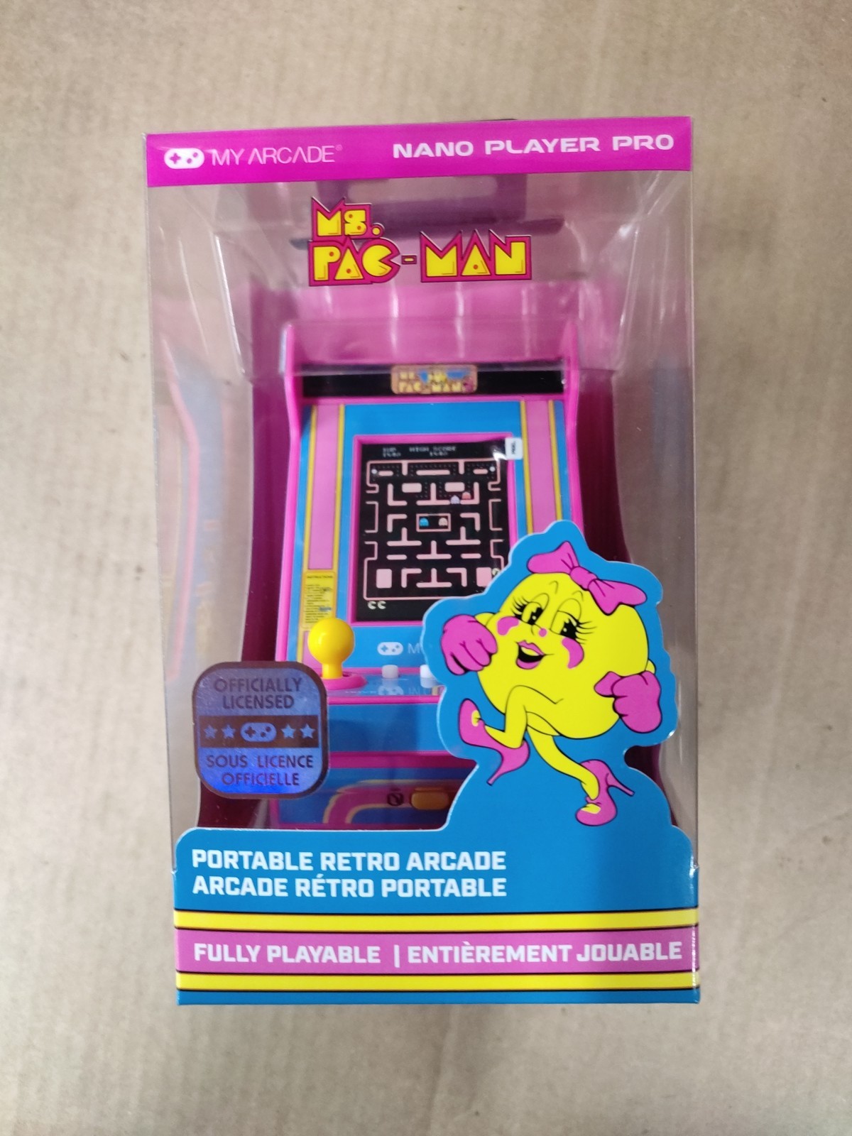 Ms. Pac-Man 4.8” Mini Arcade with 2.4” Screen – Nostalgic Gaming Experience