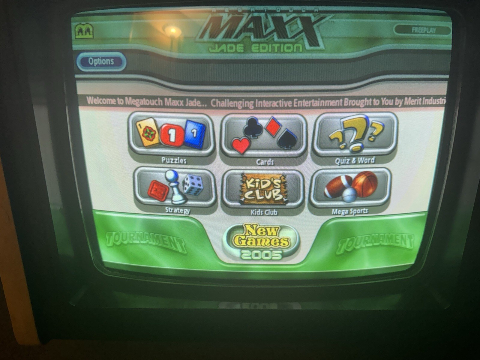 Megatouch Touchscreen Countertop Arcade Gaming Updated Jade Edition