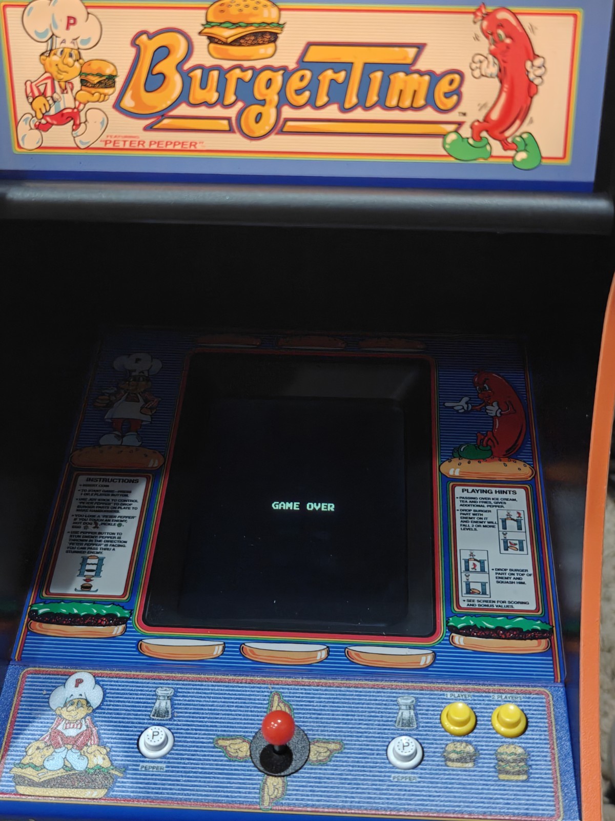 BurgerTime Quarter Arcades 🍔 Numskull 1/4 Scale Mini Replica Arcade Game 🕹 NIB