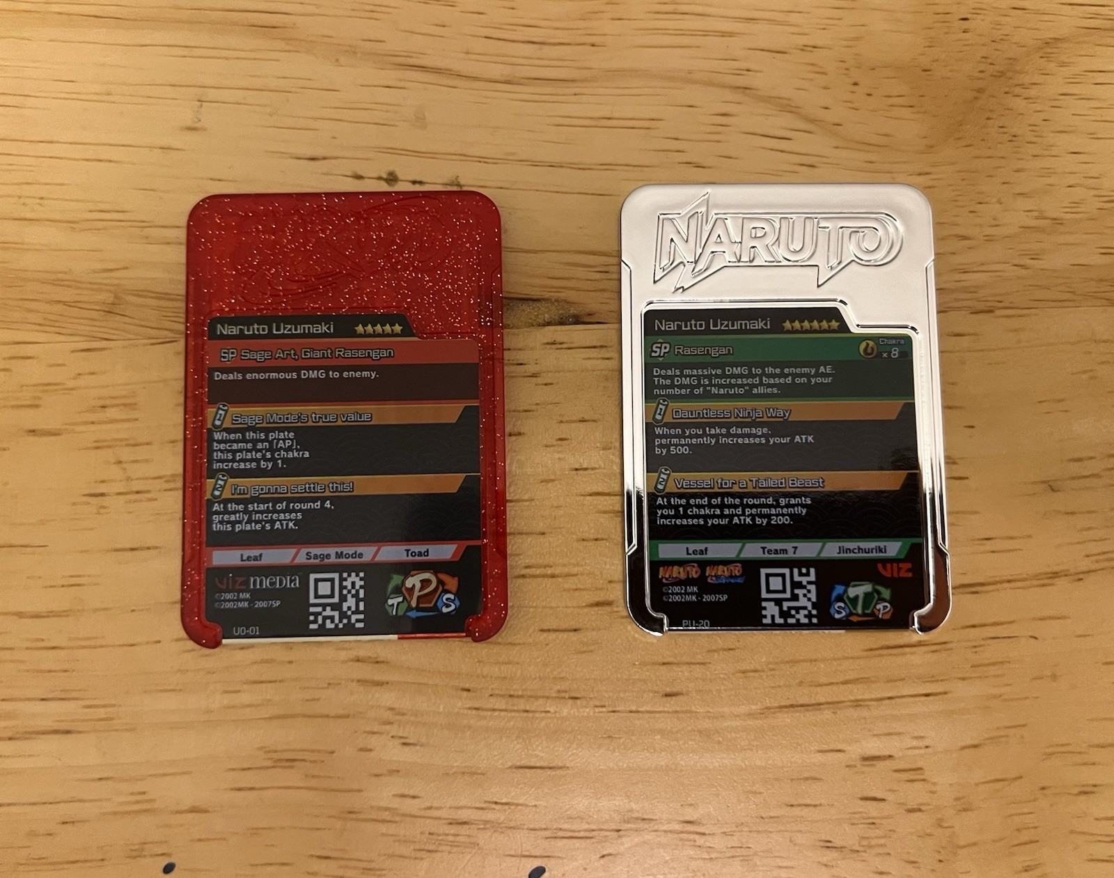 Naruto Emblem Battle – 1/100 Set of two 1st place prize 5 & 6 Star Naruto Promos