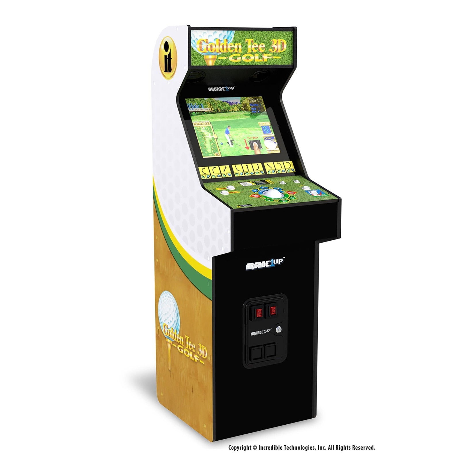 Arcade1UP – Golden Tee 3D 35th Anniversary Deluxe Home Video Game Arcade Machine