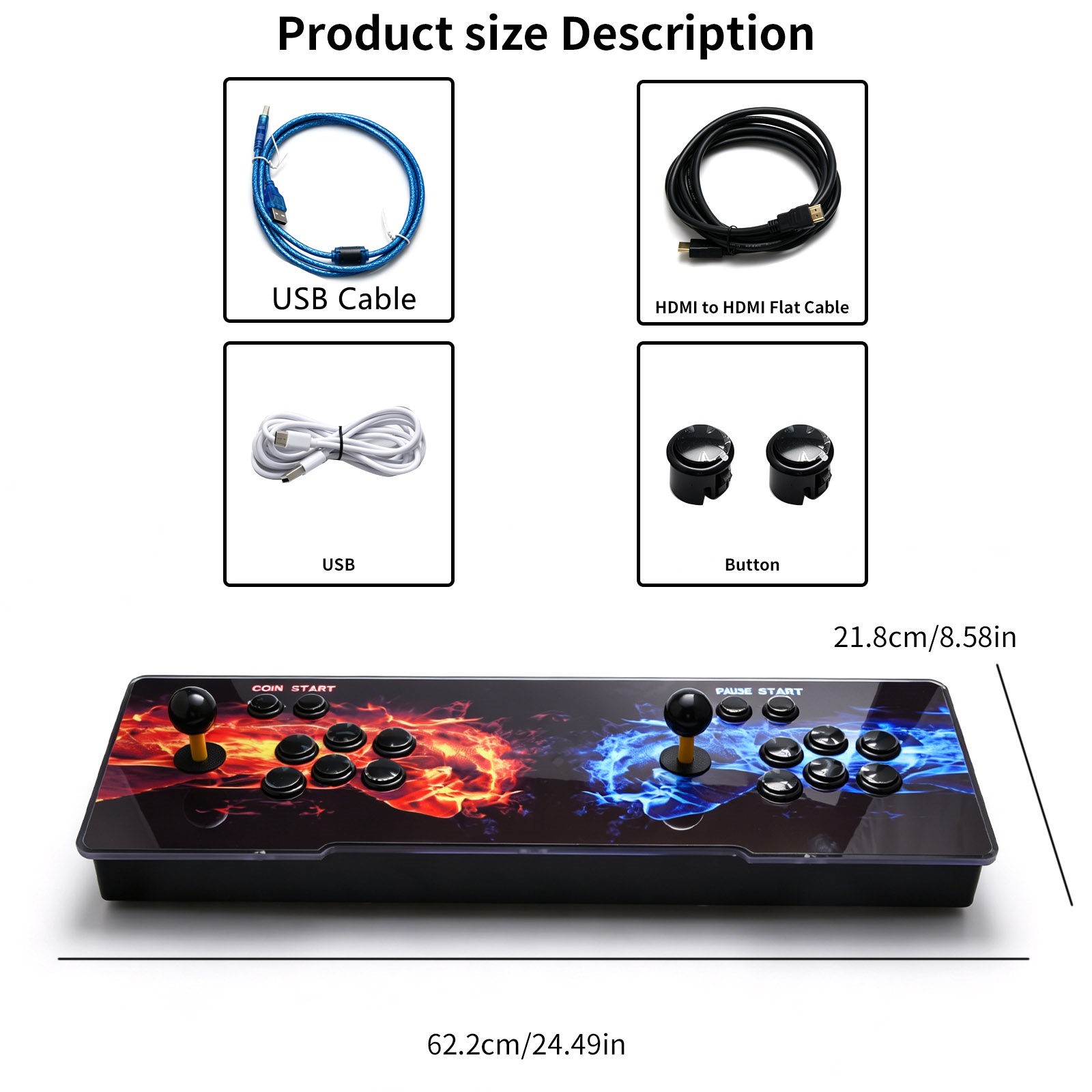 Pandora SAGA 3D 8800 in 1 Arcade Console Quick Emulator Classification HDMI