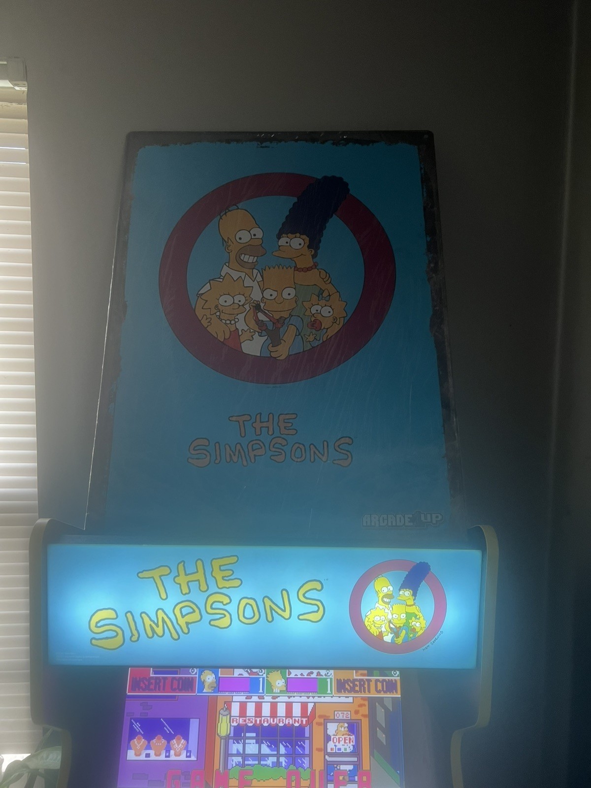 Arcade1up The Simpsons 4-Player Video Arcade Mach. New, Assembled W/ Riser,