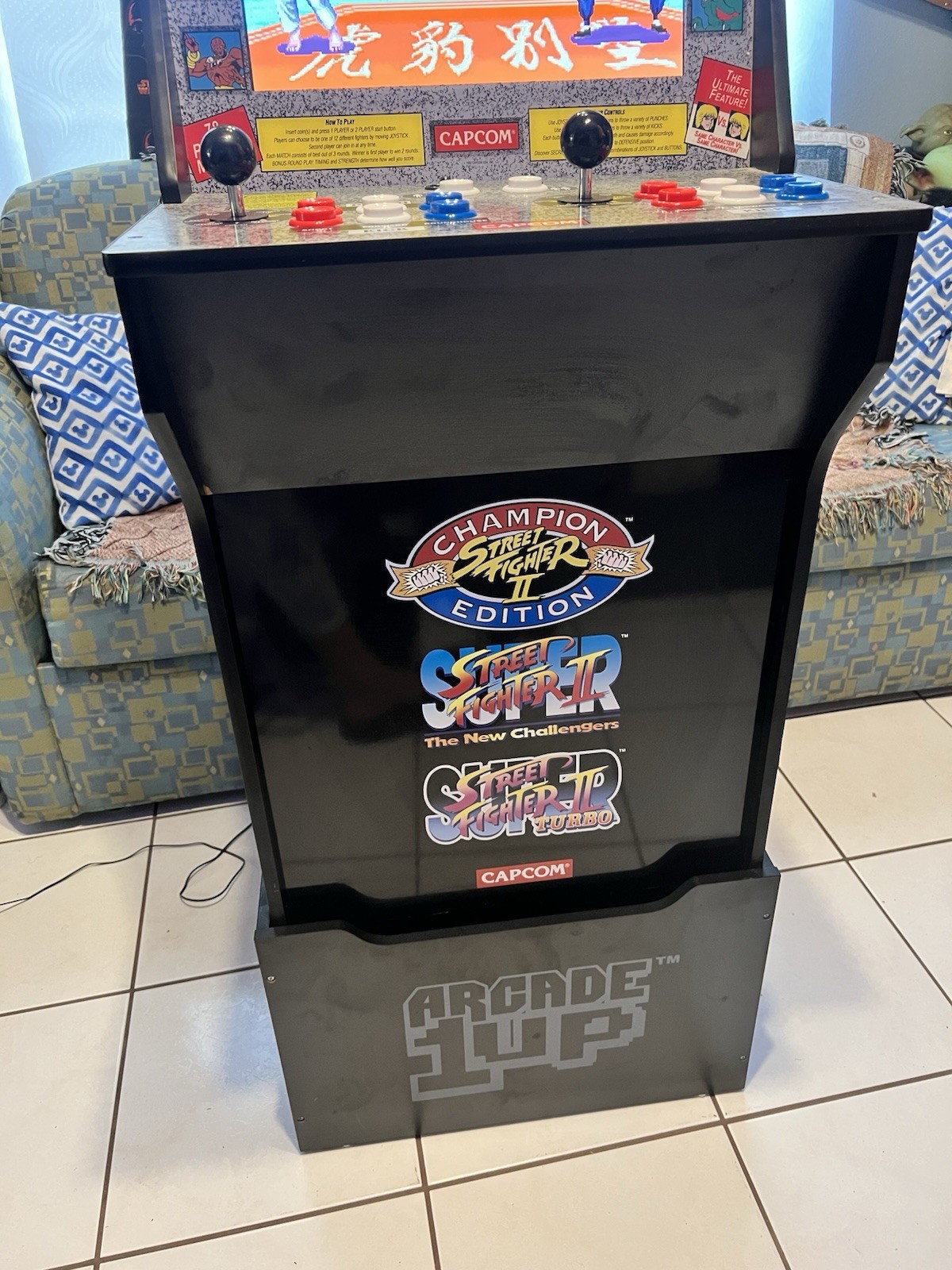 Arcade1Up Street Fighter II Champion Edition Arcade With Riser Working Great