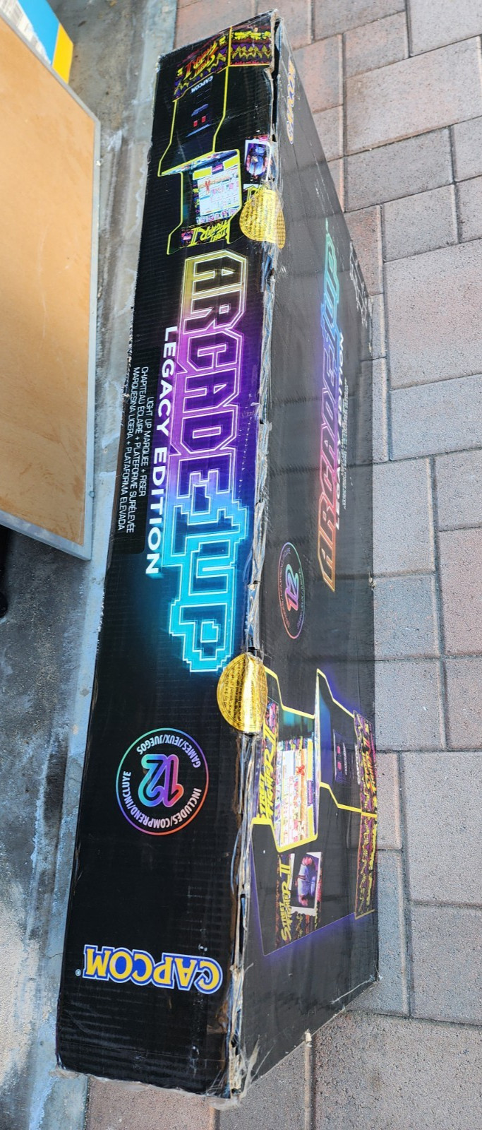 Arcade1UP Capcom Legacy Arcade Cabinet w/ Custom Riser & Marquee & 12 game