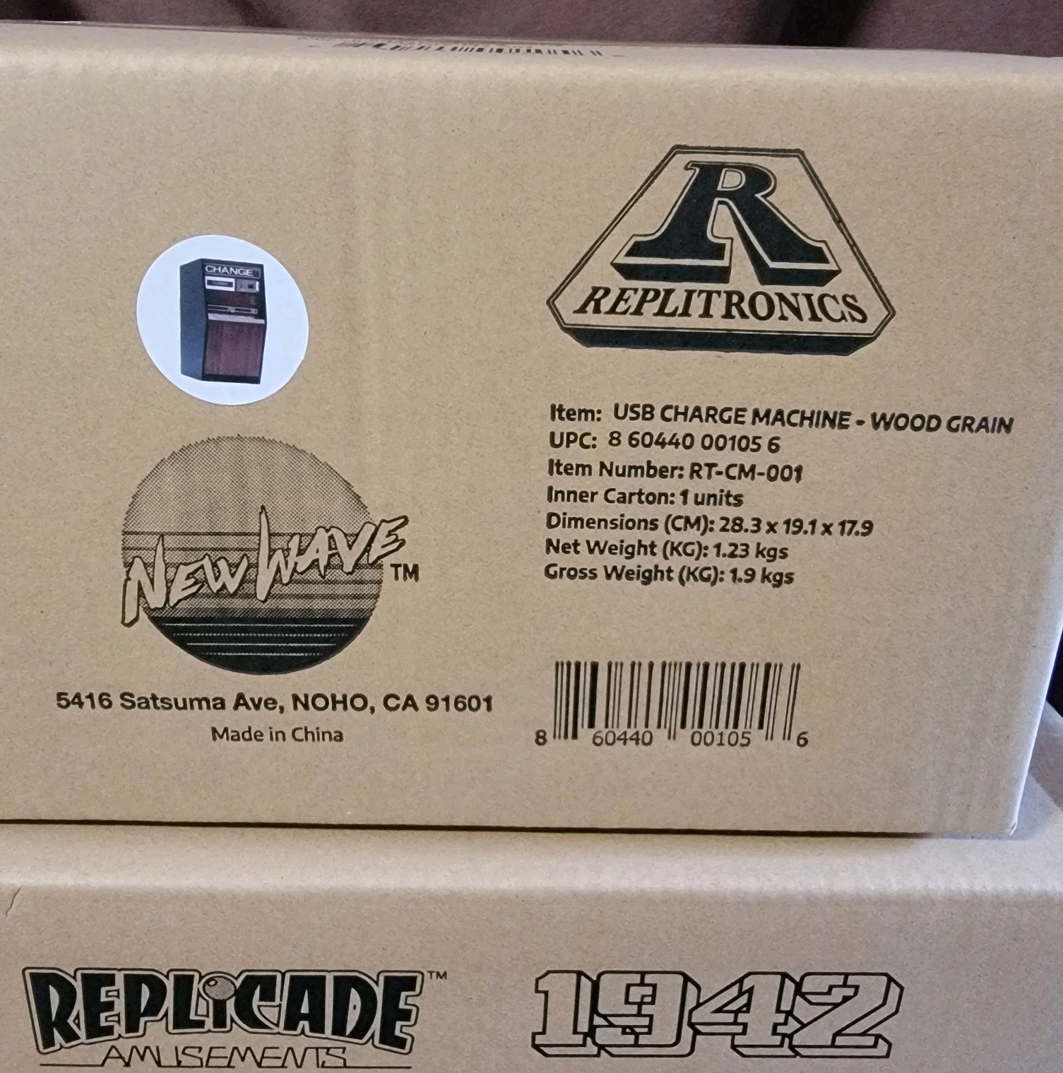 New Wave Toys 1942 Replicade Mini Arcade Bundle W/ Change Machine,Dually UV Pad