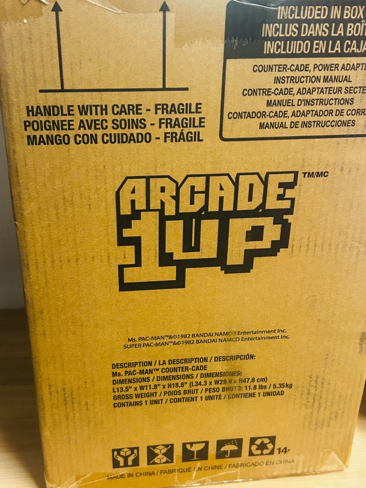 Arcade 1up 8296 Ms Pac-Man & Super Pac-Man 16″ Countertop Arcade Machine w/Box