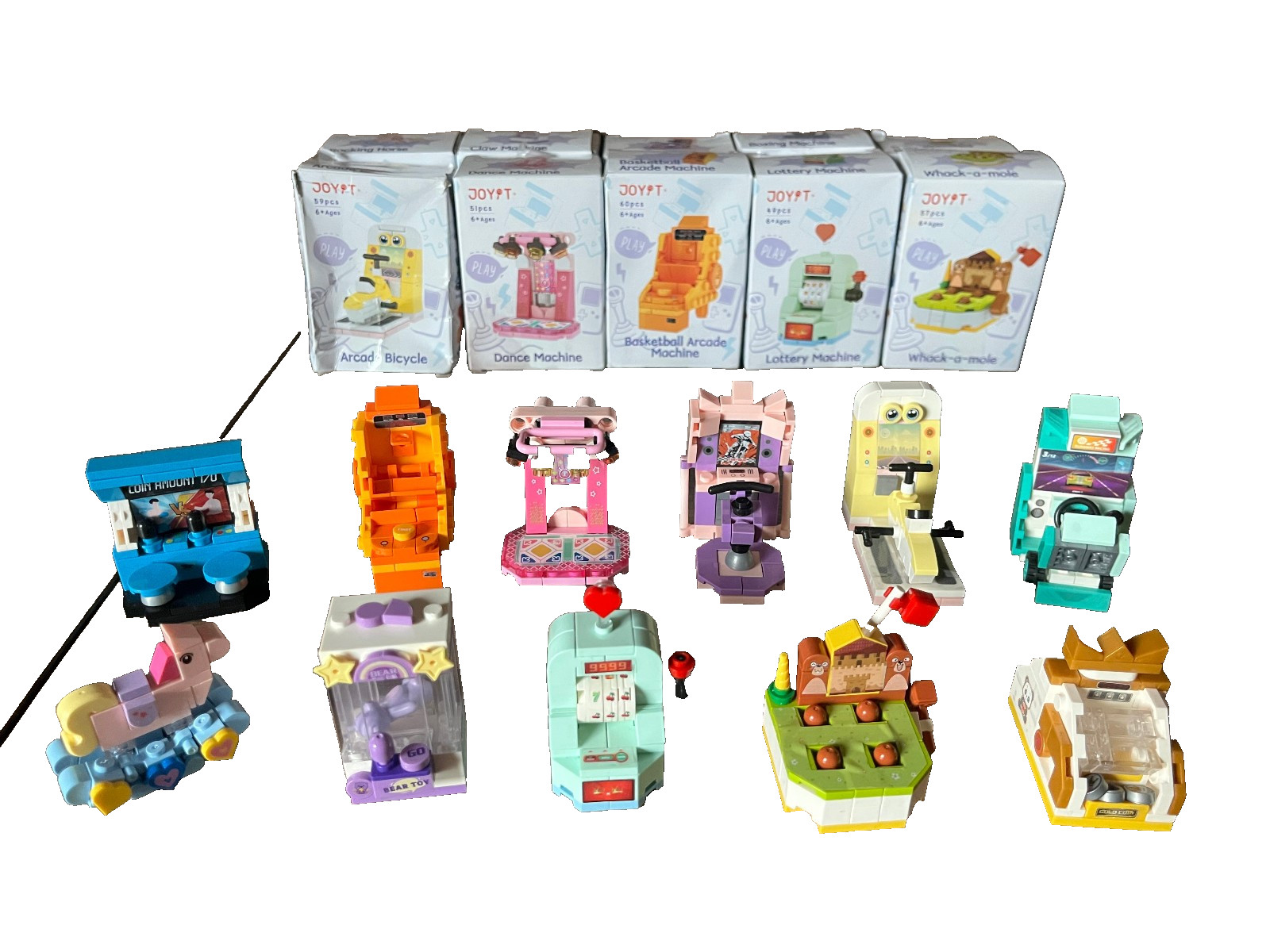 Mini Block Arcade Game Machine Toys Collectible Display Item [Boxing Machine]