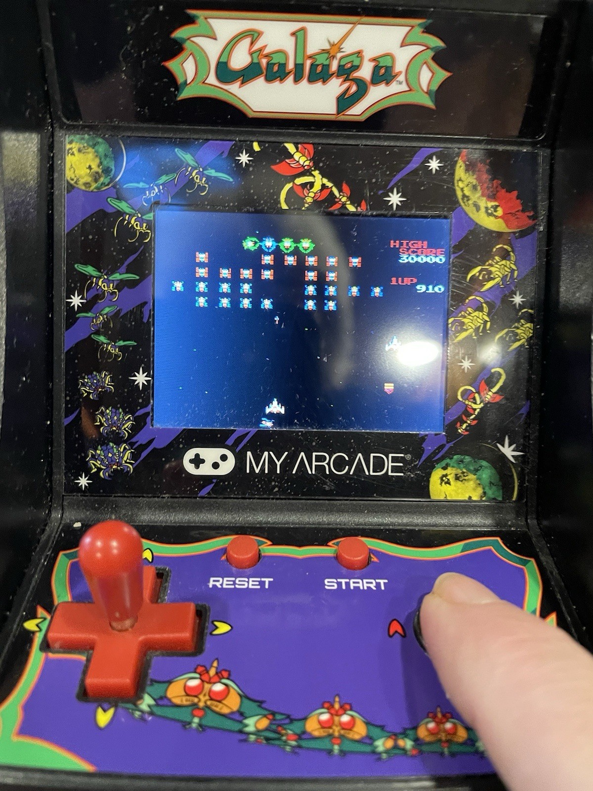 My Arcade Galaga Tabletop Video Arcade Game, Bandai Namco 7”