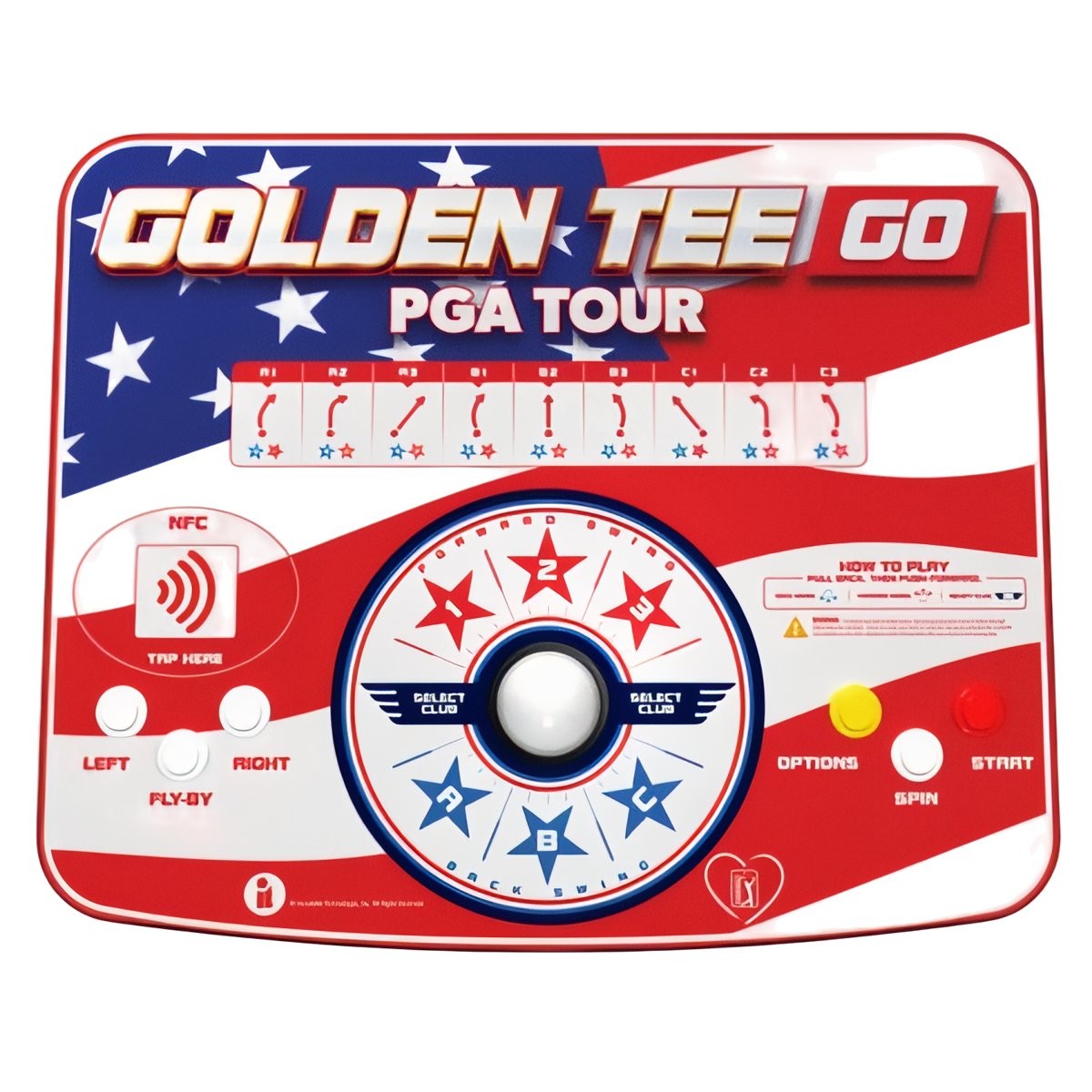 Golden Tee Go Stars and Stripes Golf Game – 2026 – With Stand – Free Play