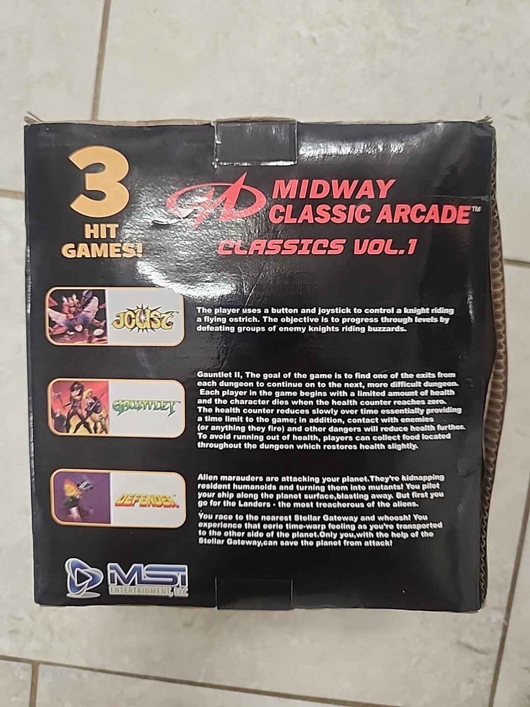 midway classic arcade vol 1 Joust Gauntlet Defender 3 Hut Games