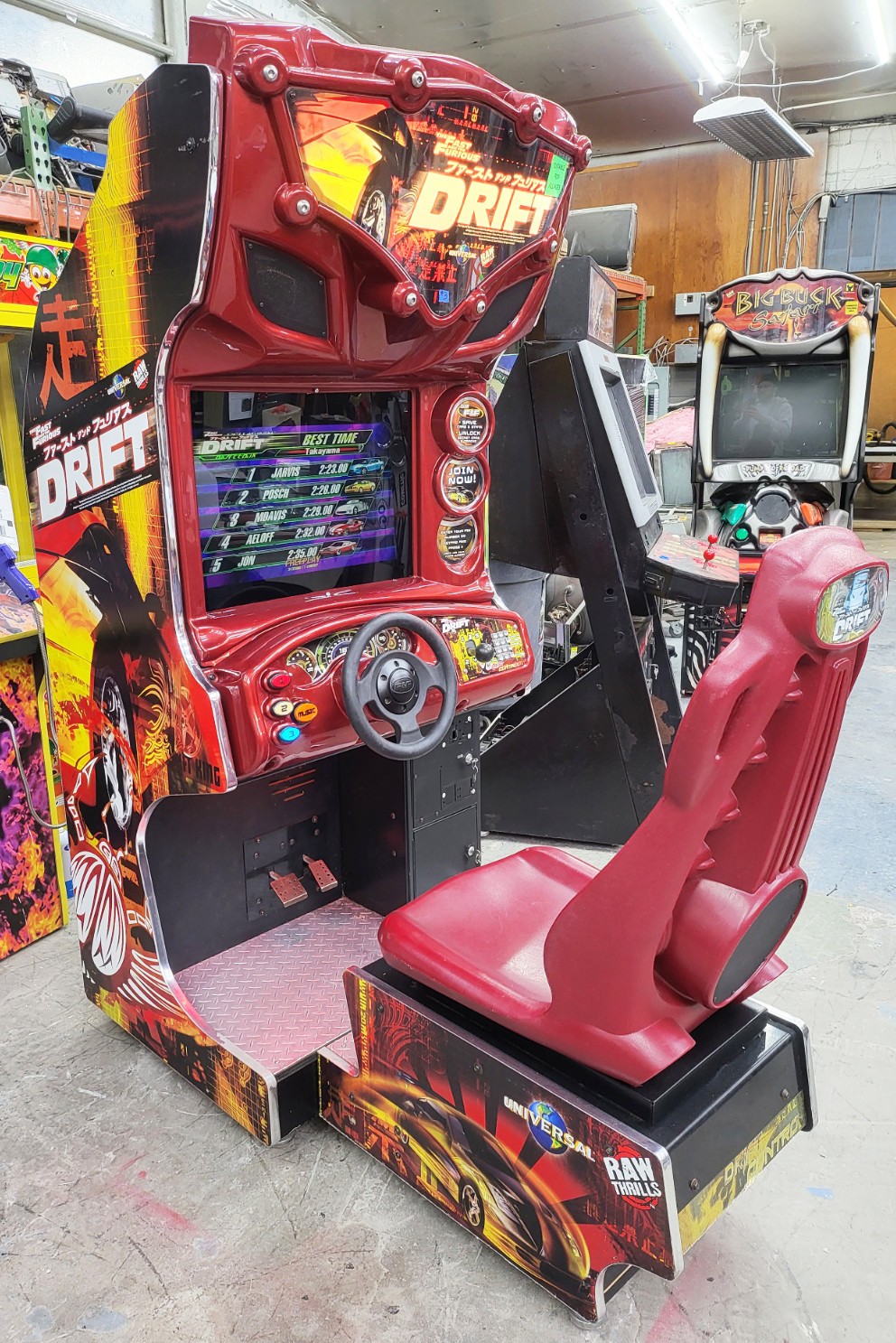 The Fast and Furious DRIFT Sit Down Arcade Driving Video Game Machine 24″ LCD #3