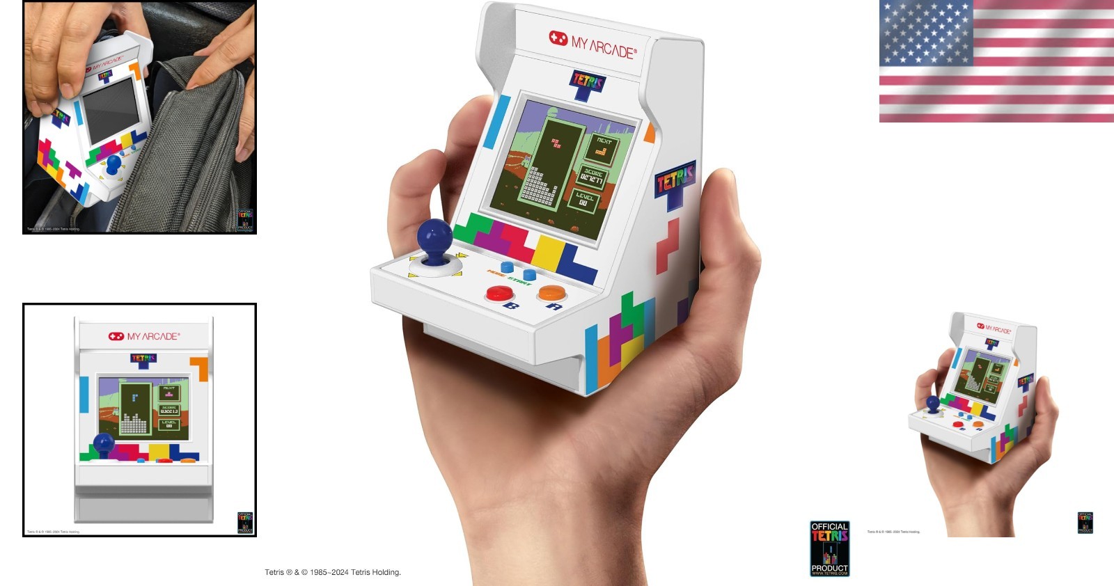 Tetris Pico Player: Ultimate 3.7” Arcade for Gaming on the Go, for All Ages