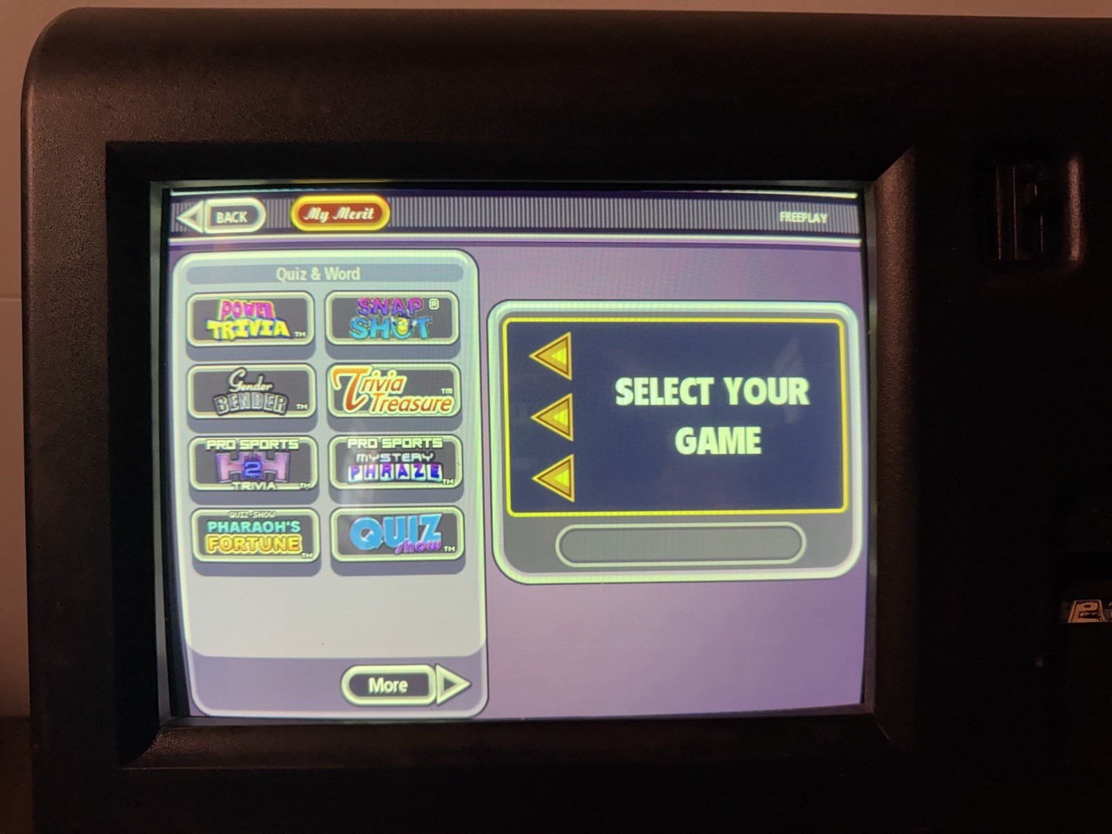 2008 Merit Megatouch Force Radion Bartop Touchscreen Arcade Game