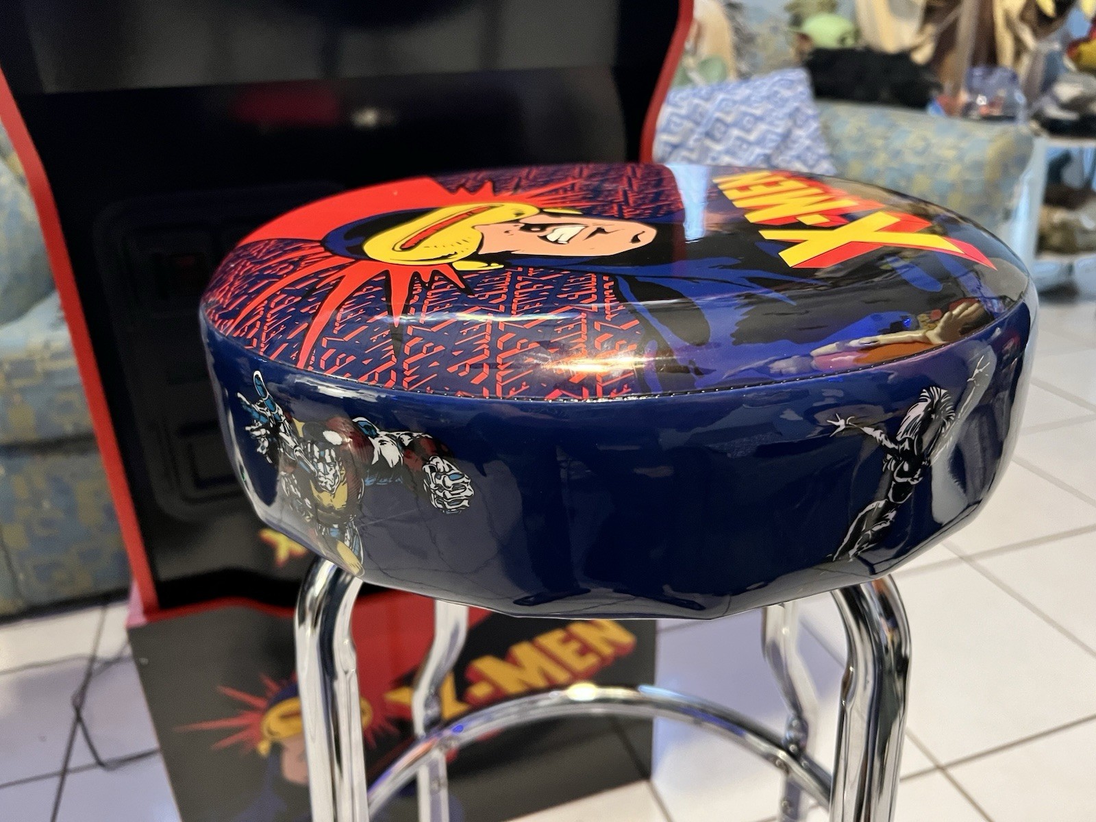Arcade1Up Marvel X-Men 4 Player 3 Games Arcade Machine Stool & Riser RARE 🔥