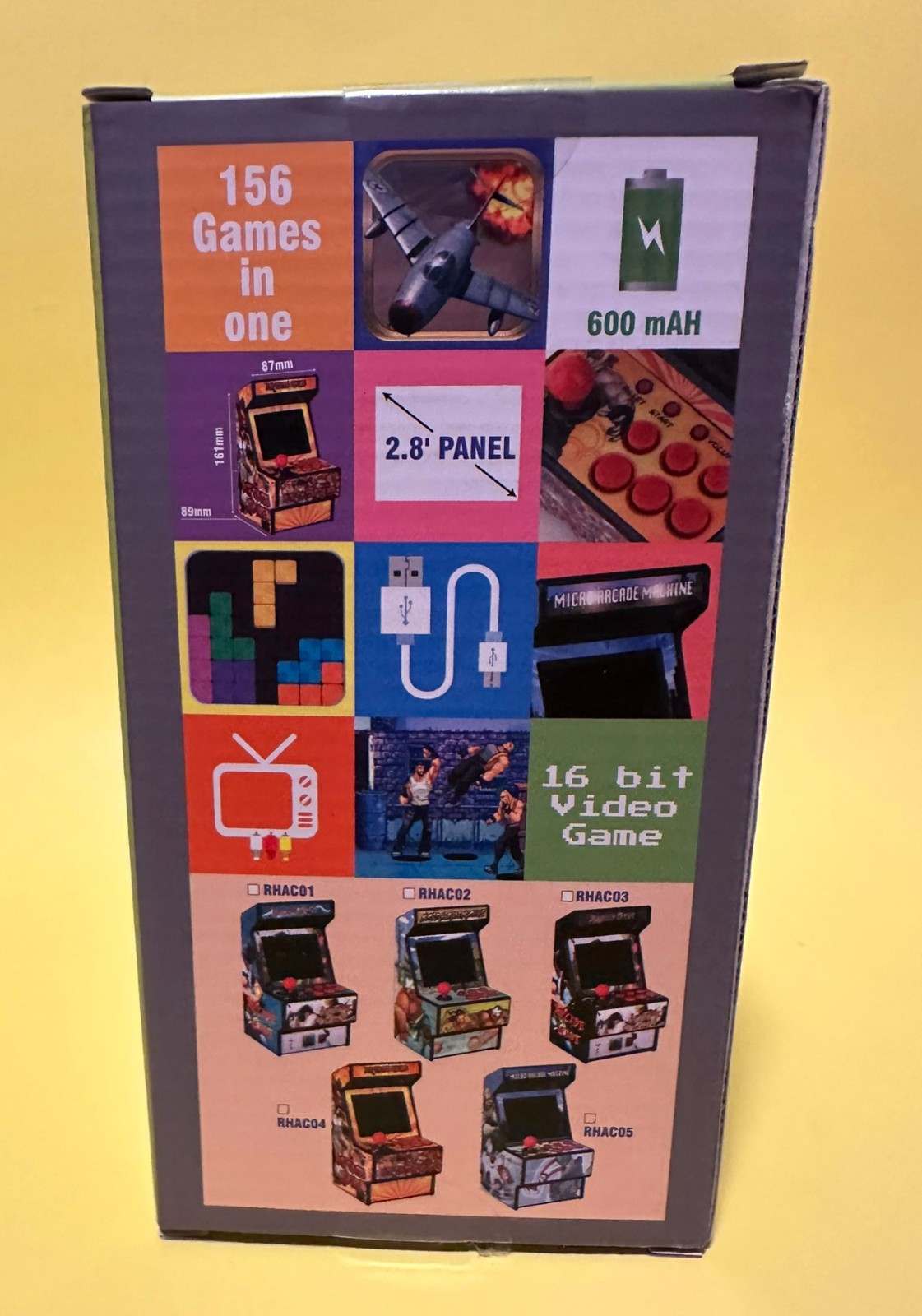 Mini Arcade Game Machine 156 Classic Handheld Games – Golden Security Rhac06