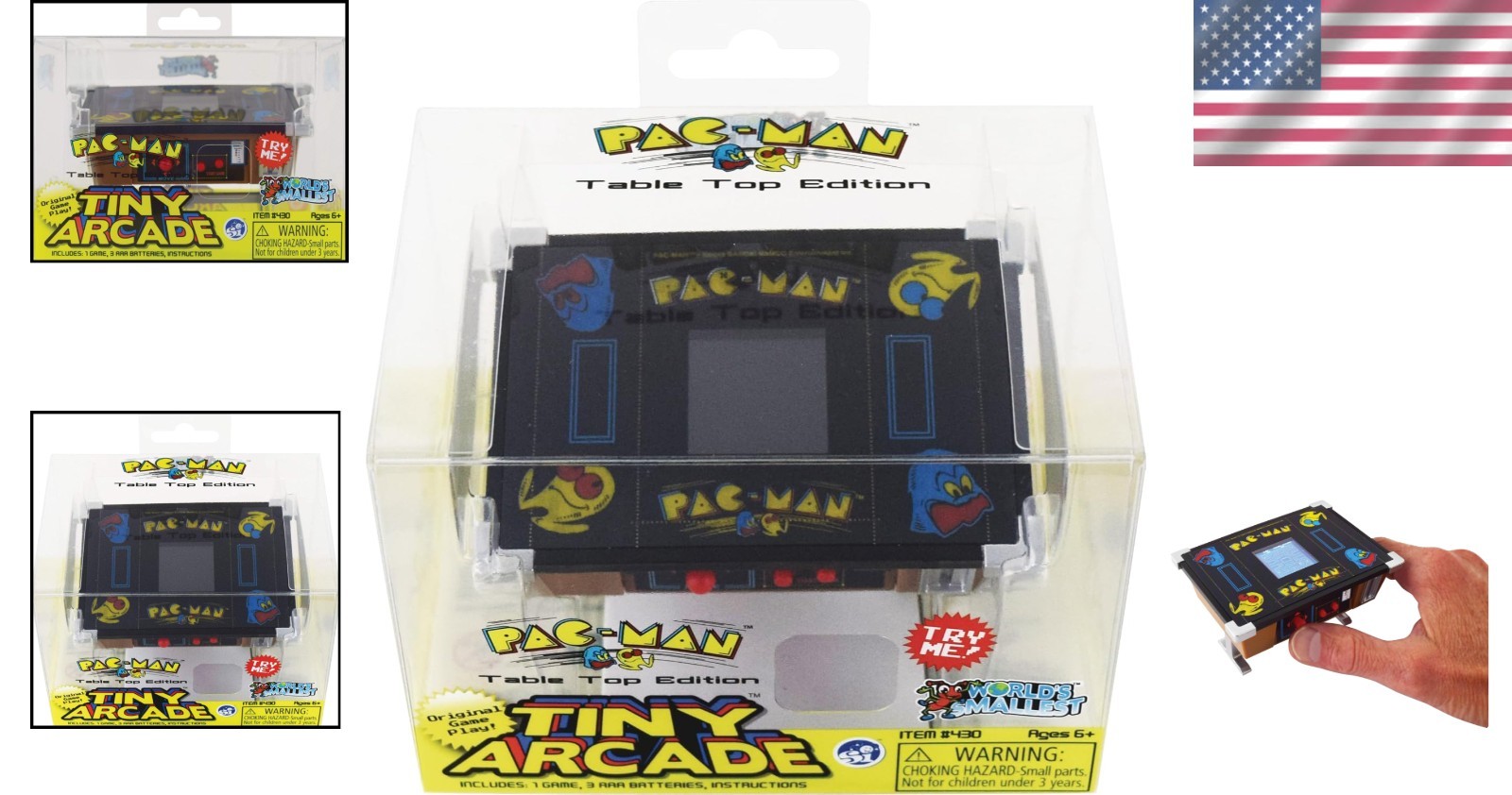 Authentic Pac-Man Tabletop Edition – Nostalgic 1-Inch LED Arcade Experience