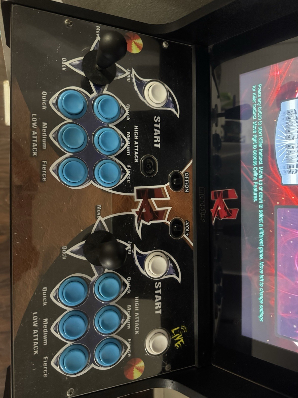 RARE Arcade1Up Killer Instinct Stand-Up Video Arcade Cabinet Machine