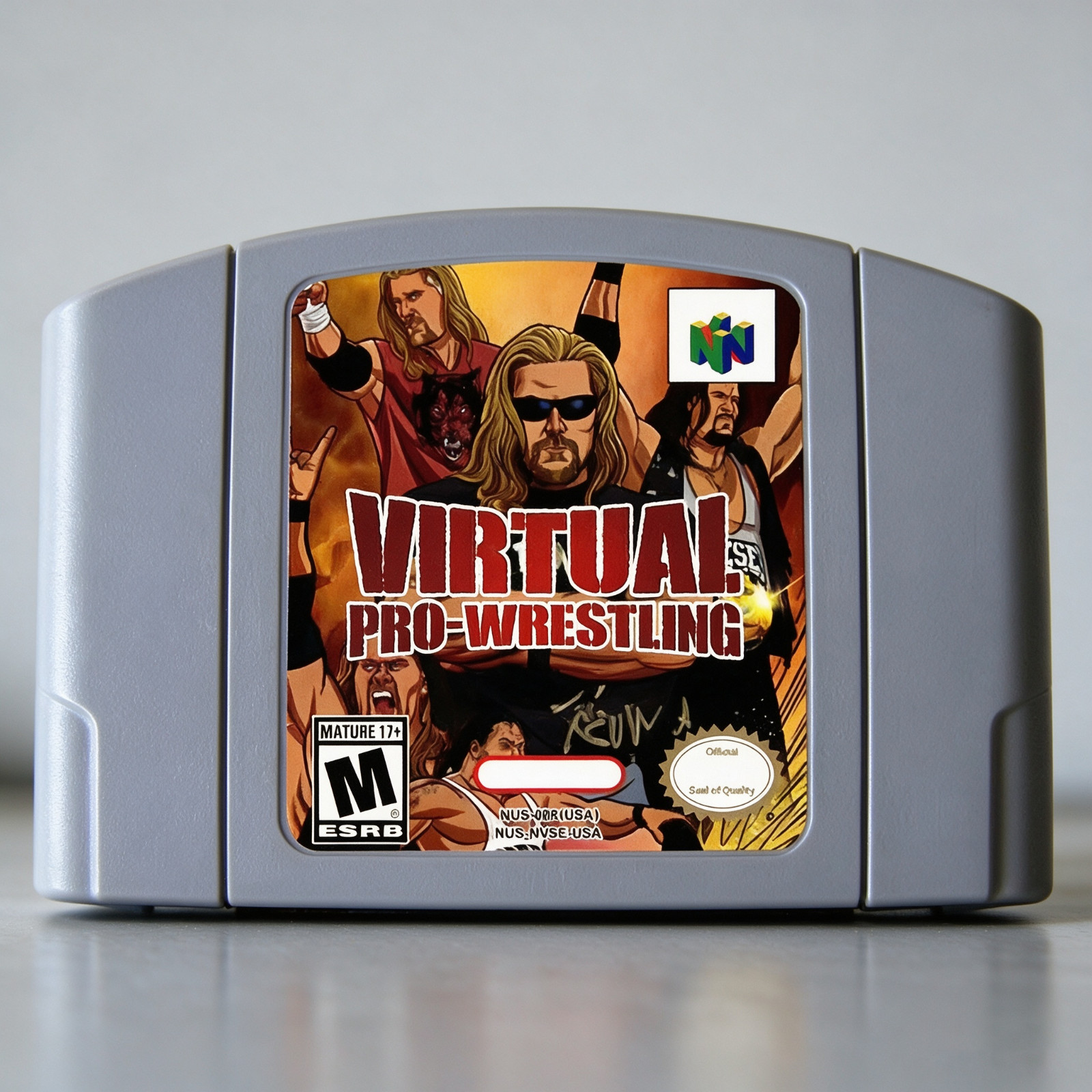Virtual Pro Wrestling Salvo N64 Game Card