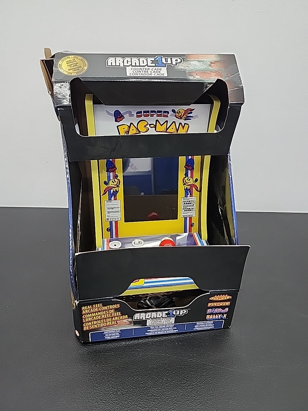 Arcade1UP Super PAC-Man Counter Top Arcade Machine 4 Games PAC-C-01334 Tested