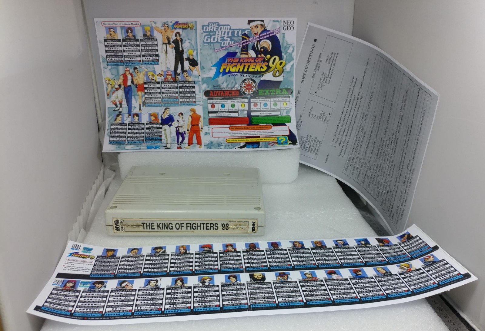 The King of Fighters 98 MVS SNK Cart Original Arcade Video Game Japan