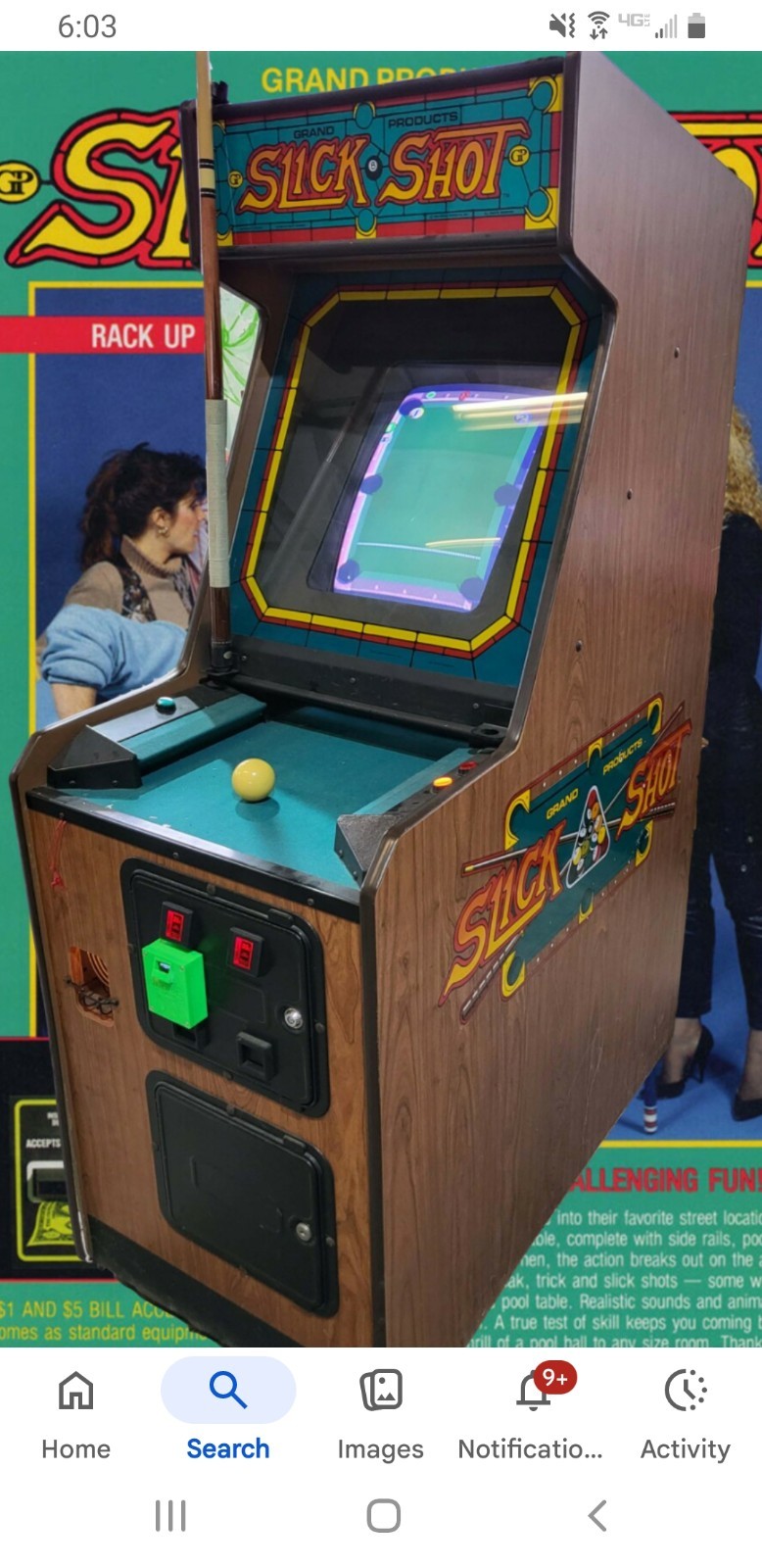 Slick Shot video pool game from 1993 never out of the shipping crate!