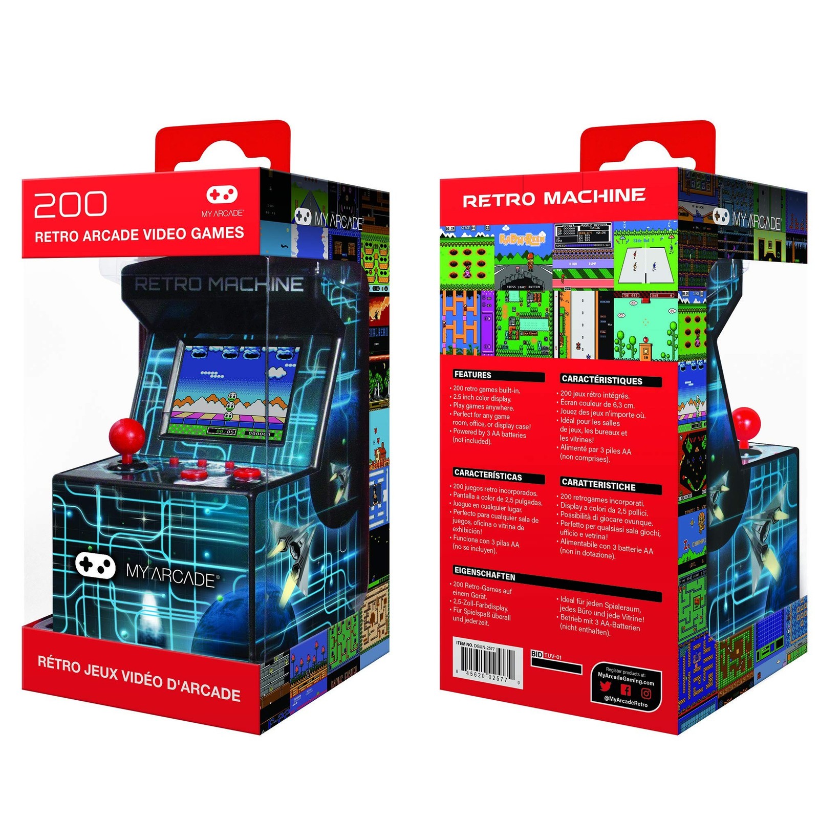 My Arcade Retro Machine Playable Mini Arcade: 200 Retro Style Games Built In,…