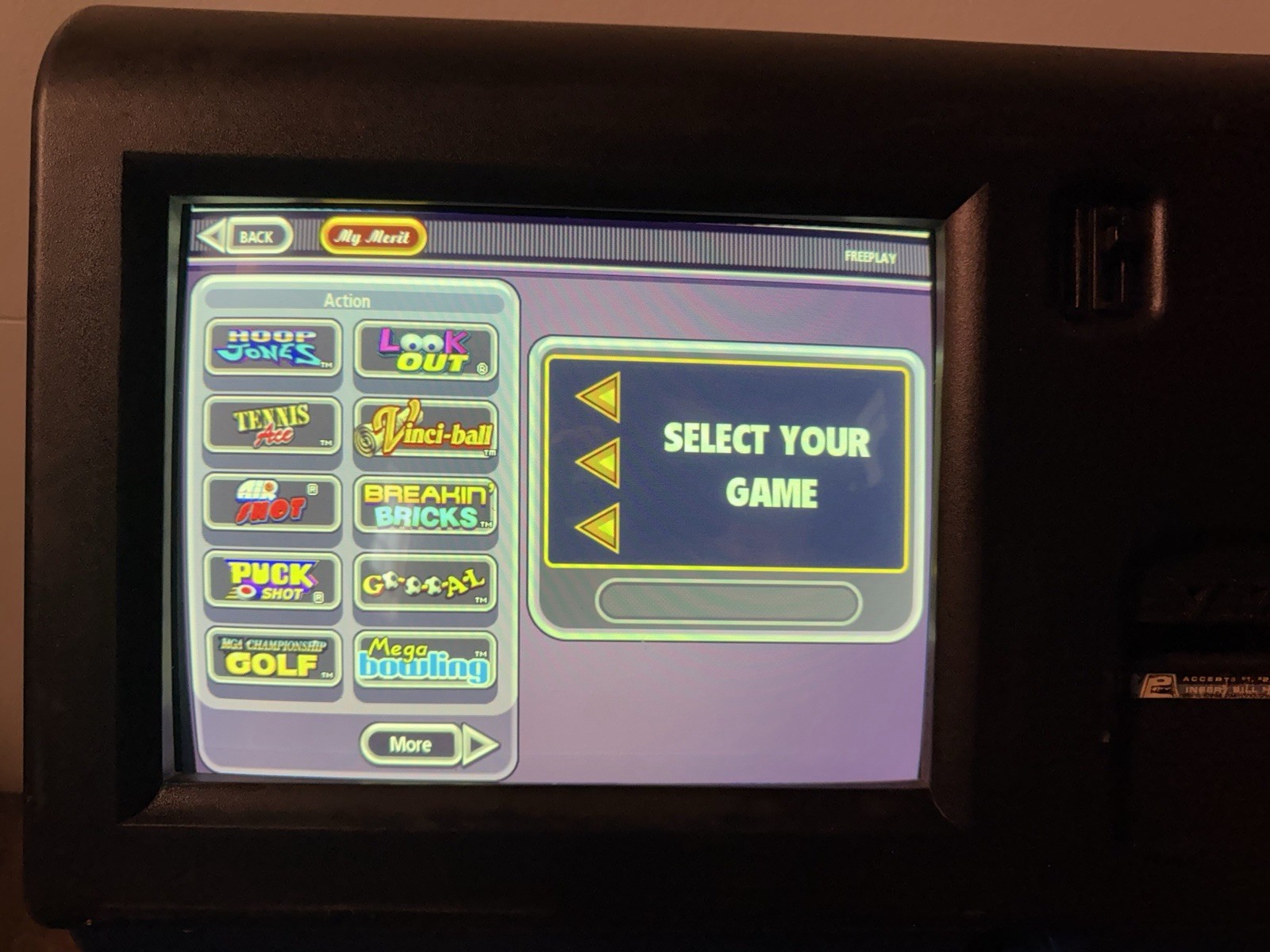 2008 Merit Megatouch Force Radion Bartop Touchscreen Arcade Game