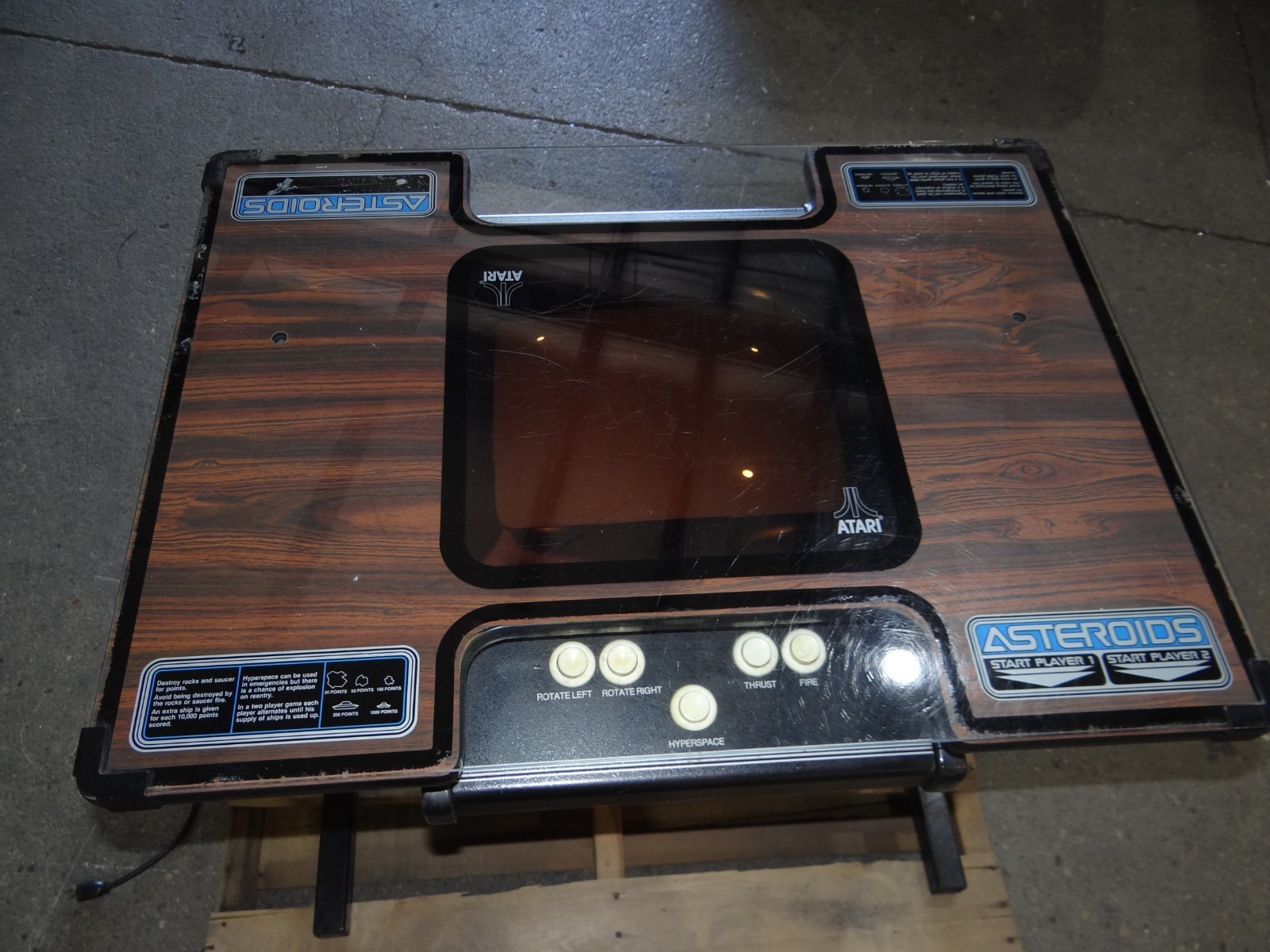 Atari Asteroids Original 1979 Cocktail Arcade Machine