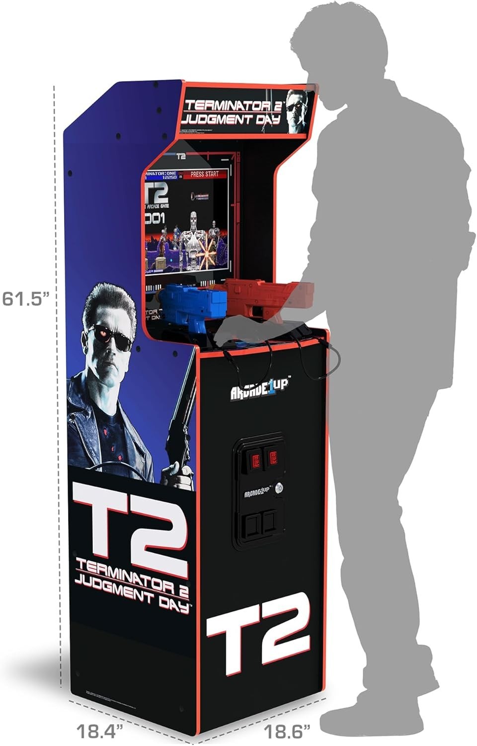 Arcade1Up Terminator 2 Deluxe Arcade Machine 17-Inch BOE Color Monitor