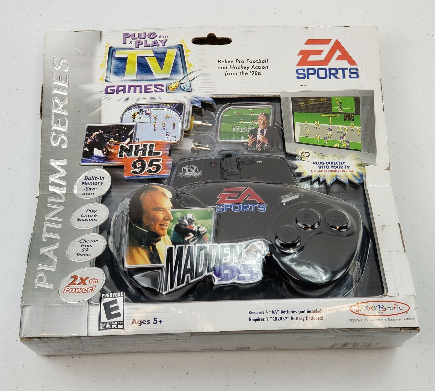 EA Sports Madden 95 & NHL 95 Plug & Play TV Game – Jakks Pacific 2004 Retro
