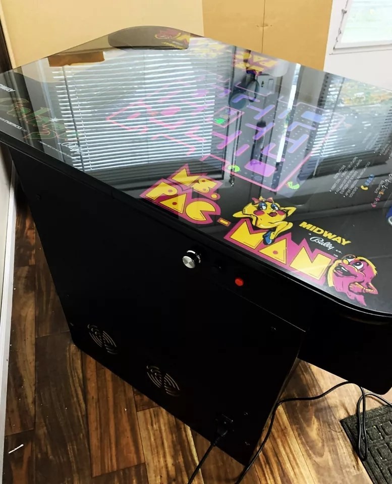 Arcade Games Cocktail Tables Ms. Pacman arcade game free play or coin operated