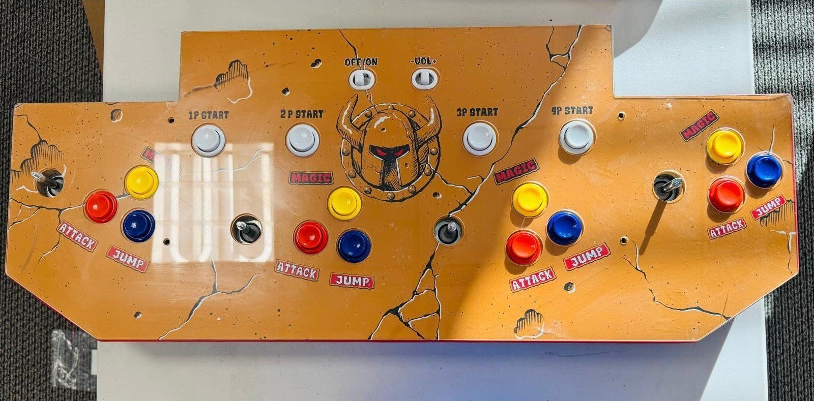 Arcade1Up Golden Axe 4-Player Control Panel Deck — Part Only – USED