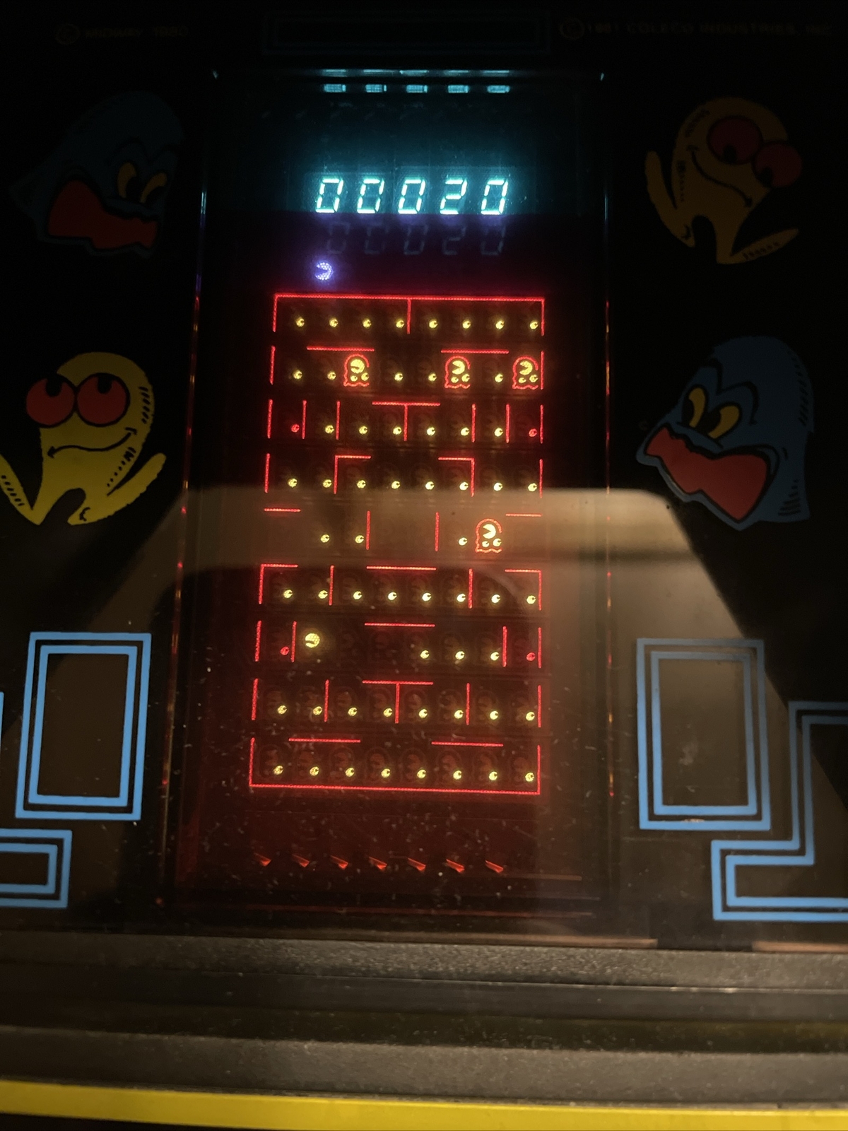 Vintage 1982 Midway’s PAC-MAN Mini Table Top Arcade Video Game. Working!